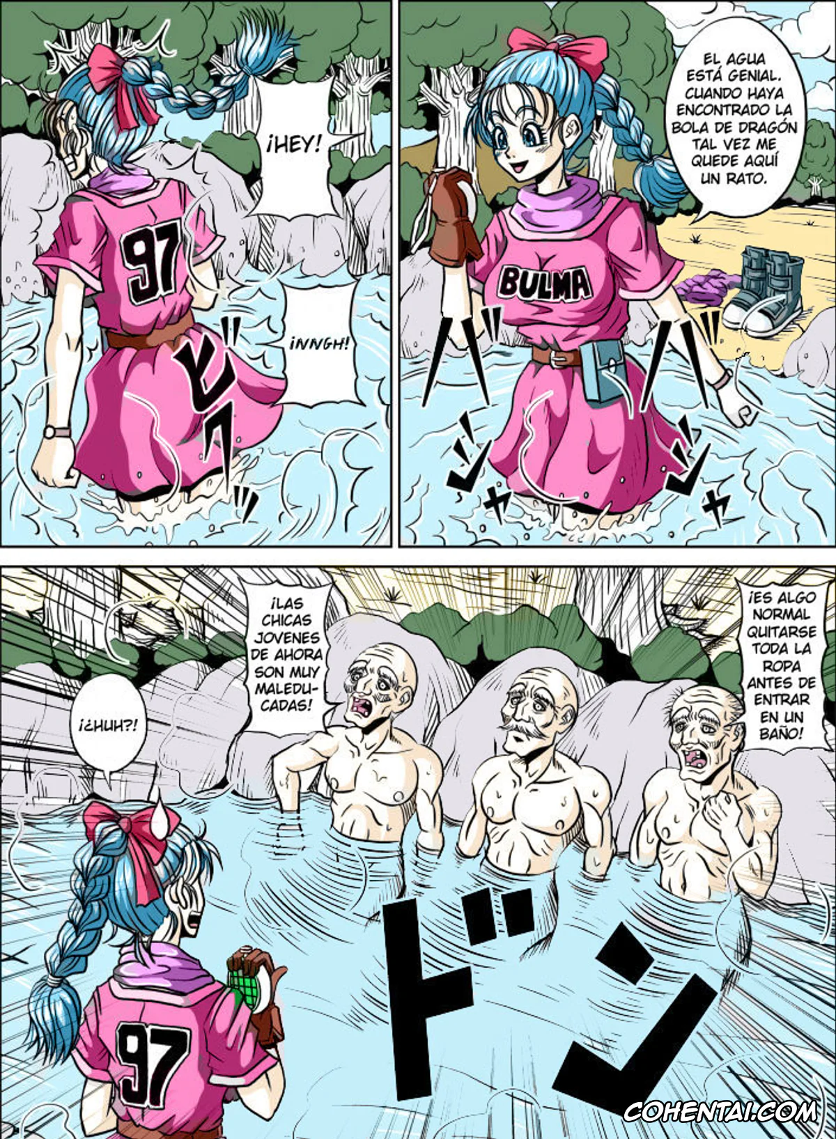 Dragon Ball hentai, Bulma Briefs hentai, Onsen Jijii VS Bulma (Dragon Ball), pagina 3