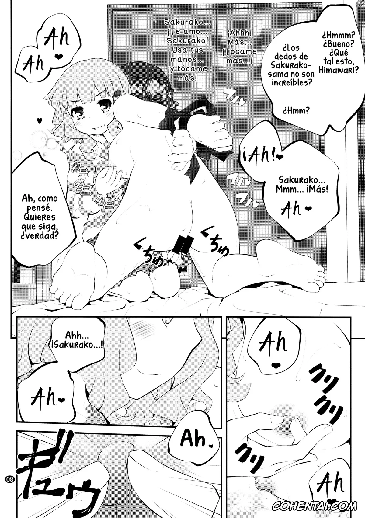 YuruYuri porno, Himawari Furutani porno, Sakurako Ohmuro porno, Himegoto Flowers 8 (YuruYuri), pagina 8