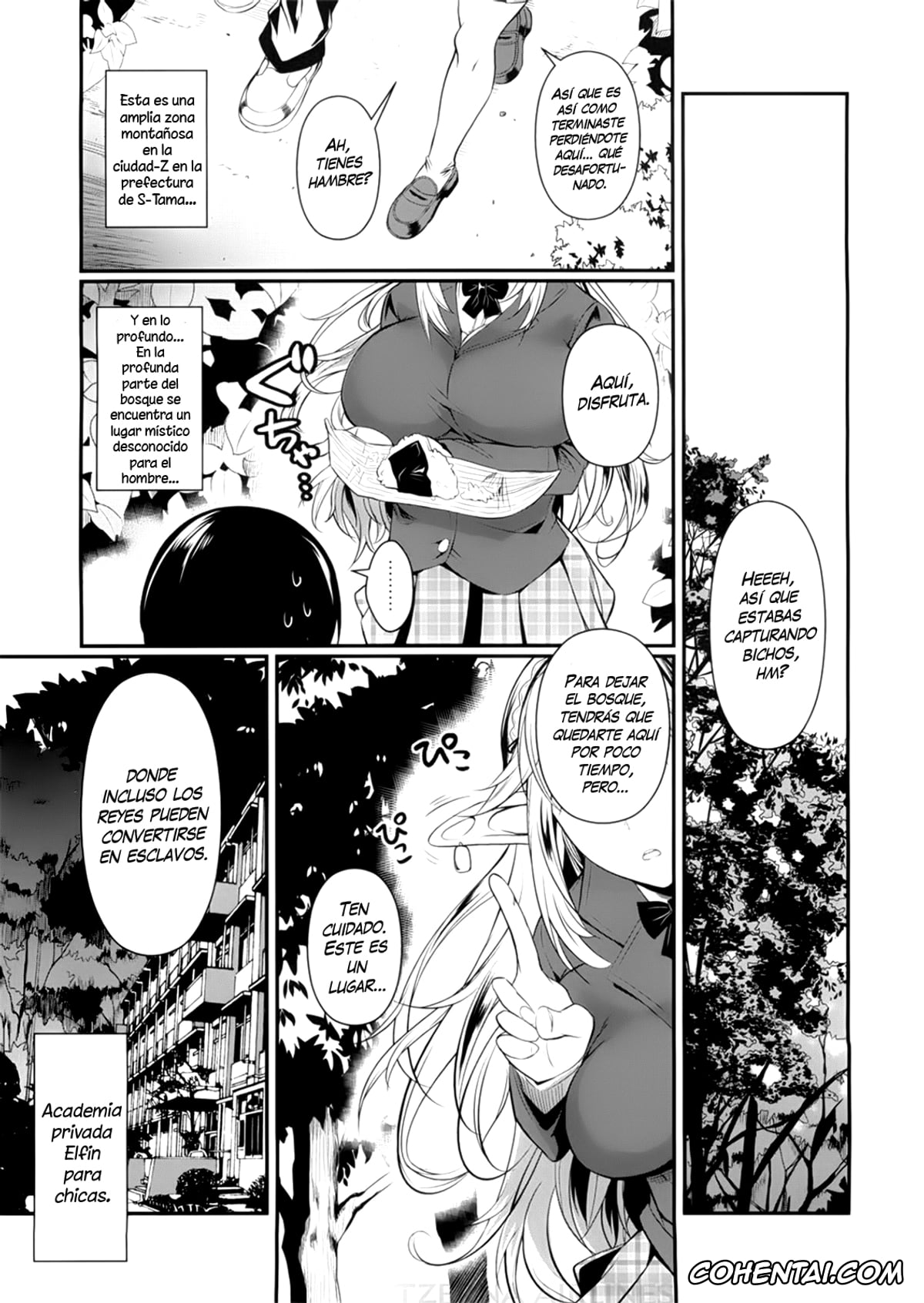 Original hentai, High Elf × High School, pagina 3
