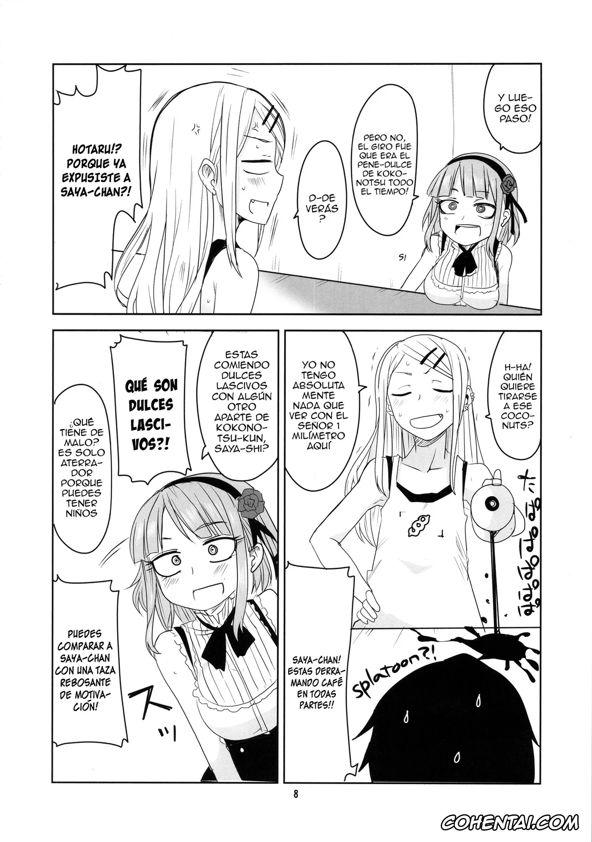 Dagashi Kashi hentai, Hotaru Shidare hentai, Kokonotsu Shikada hentai, Saya Endou hentai, Dagashi Chichi 3 (Dagashi Kashi), pagina 9