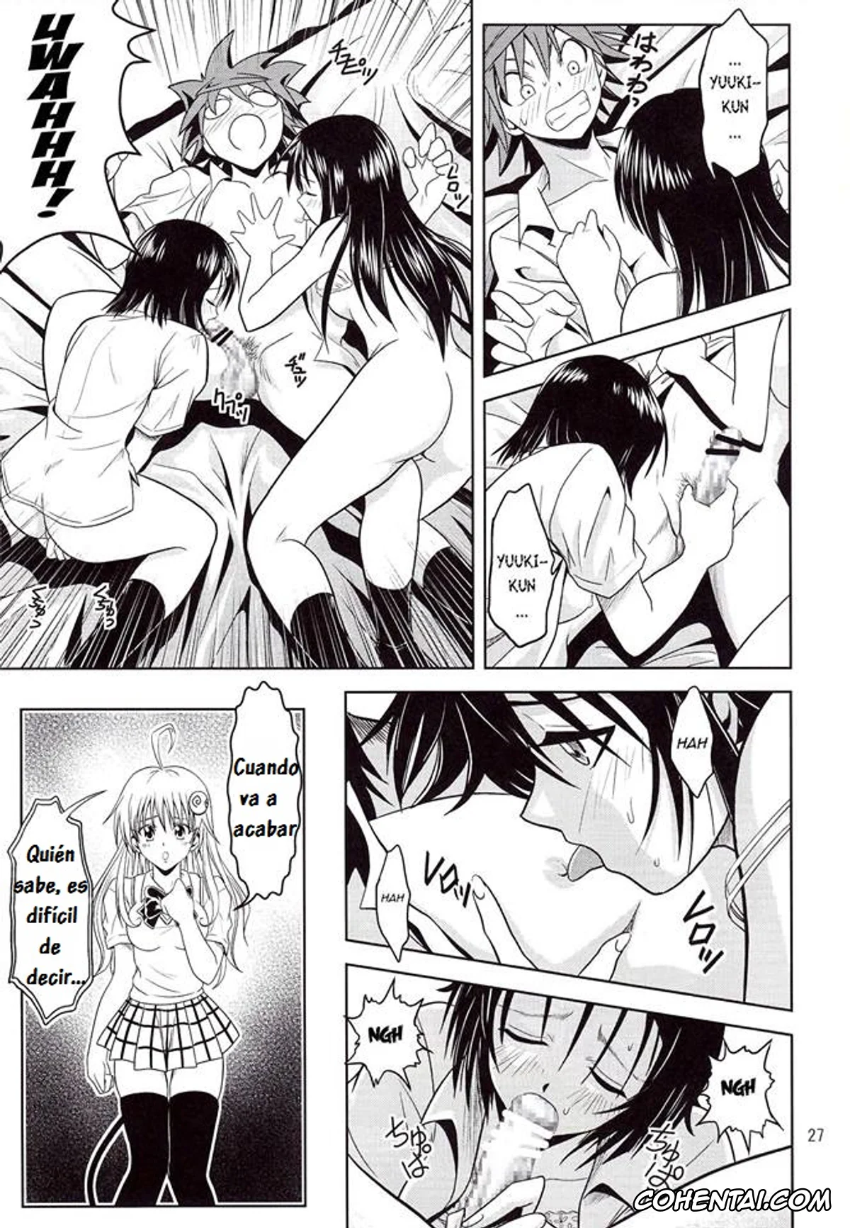 To Love-Ru xxx, Haruna Sairenji xxx, Rito Yuuki xxx, Yui Kotegawa xxx, Anoko-tachi ga Taihen na Koto ni Nattemasu (To Love-Ru), pagina 28