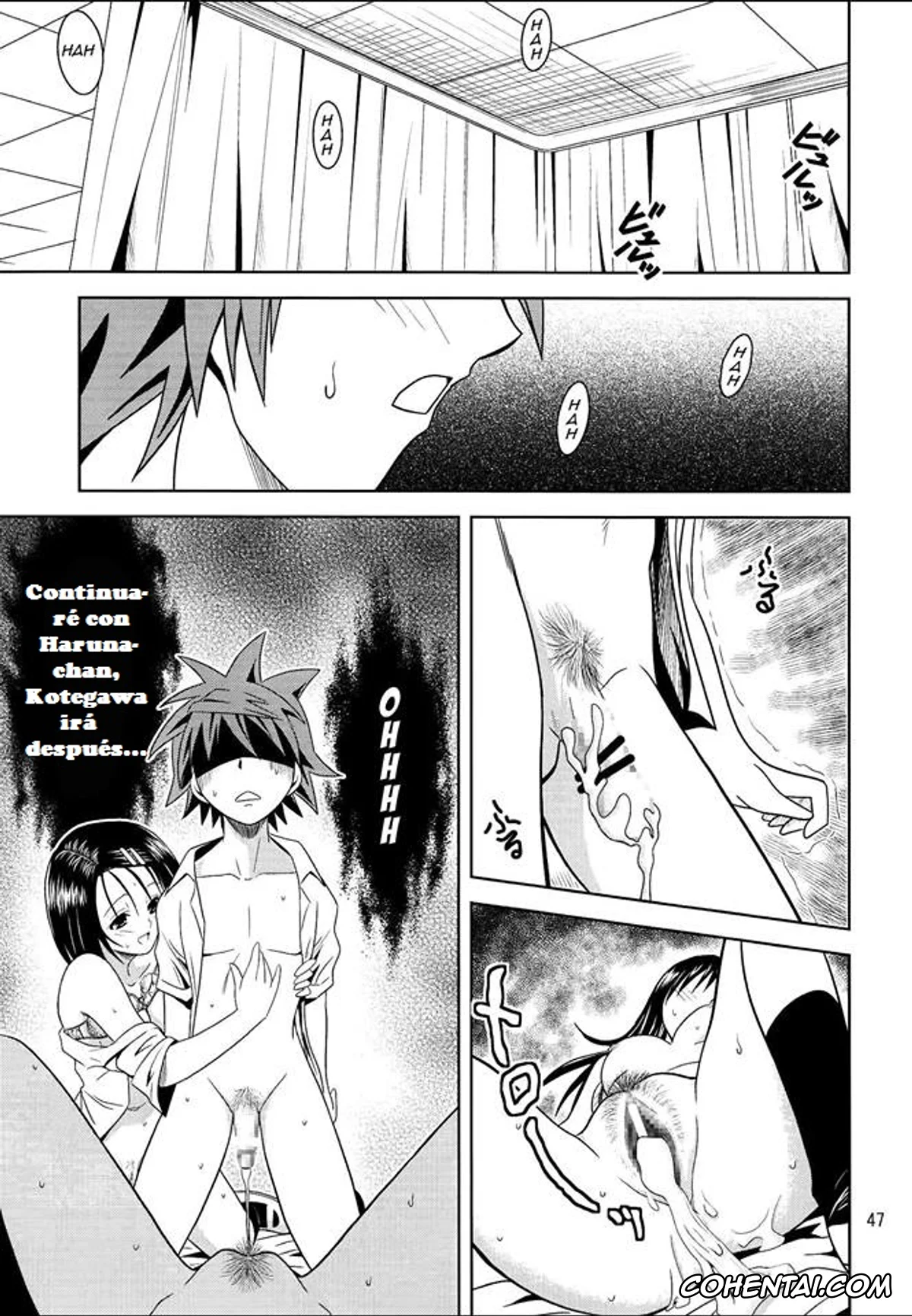 To Love-Ru hentai, Haruna Sairenji hentai, Rito Yuuki hentai, Yui Kotegawa hentai, Anoko-tachi ga Taihen na Koto ni Nattemasu (To Love-Ru), pagina 48