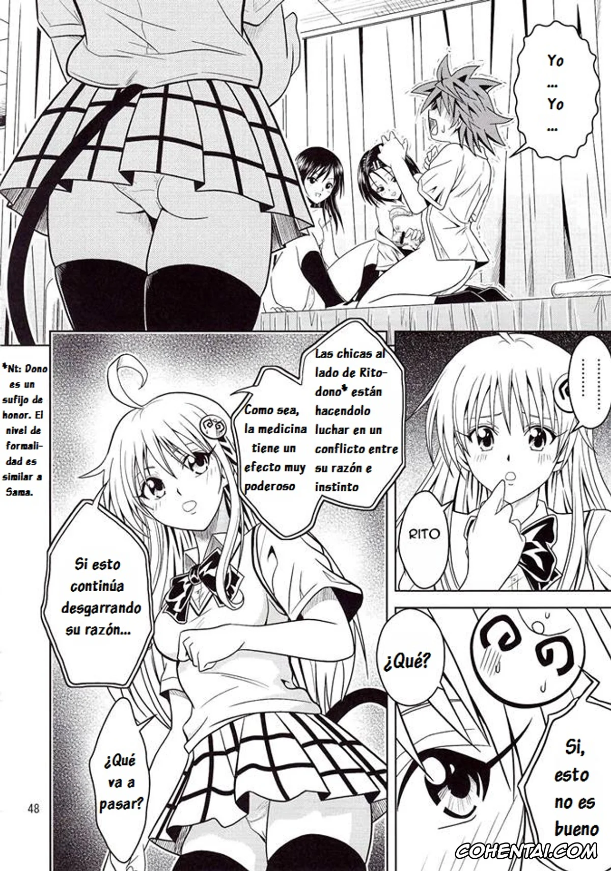 To Love-Ru xxx, Haruna Sairenji xxx, Rito Yuuki xxx, Yui Kotegawa xxx, Anoko-tachi ga Taihen na Koto ni Nattemasu (To Love-Ru), pagina 49