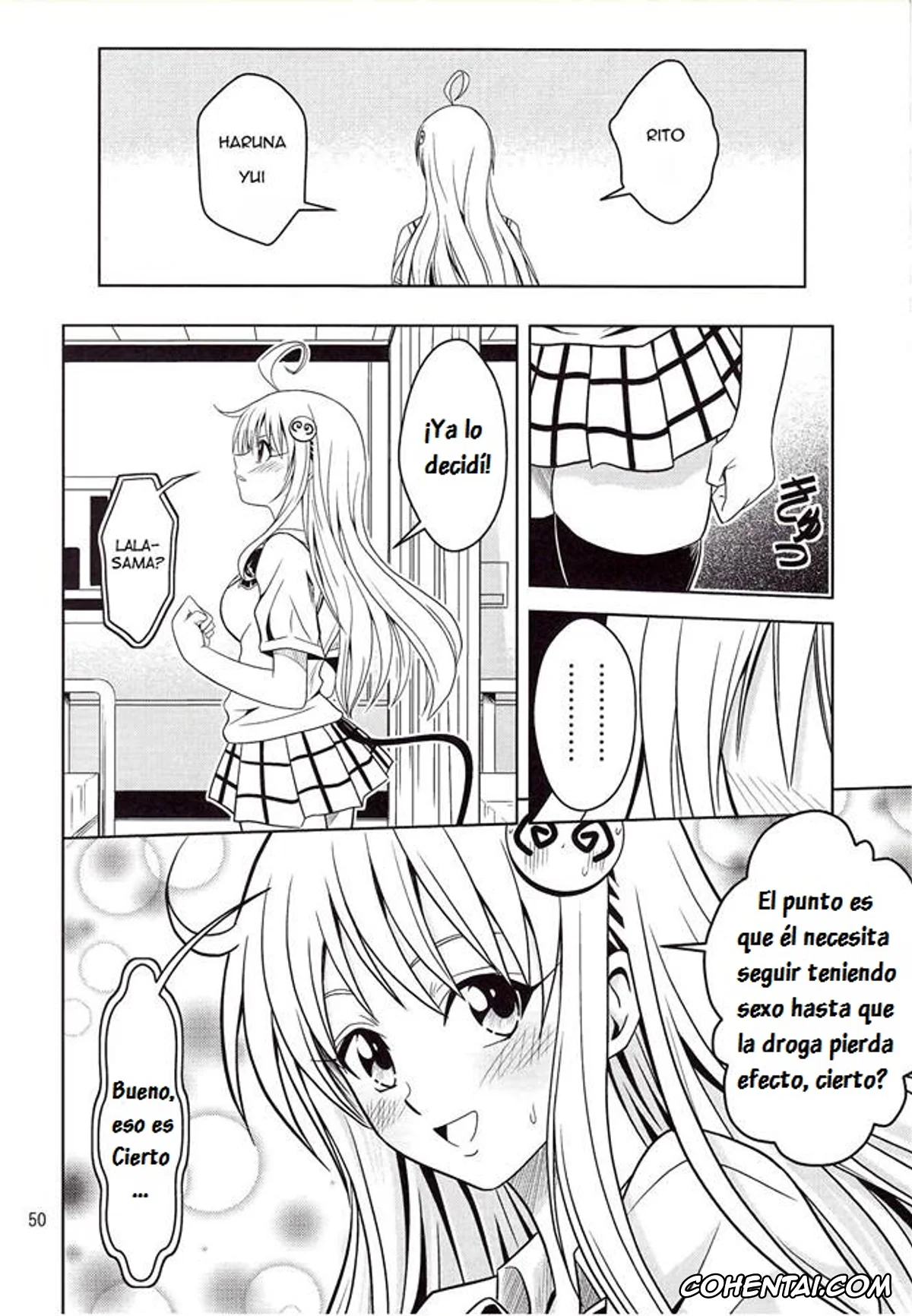 To Love-Ru hentai, Haruna Sairenji hentai, Rito Yuuki hentai, Yui Kotegawa hentai, Anoko-tachi ga Taihen na Koto ni Nattemasu (To Love-Ru), pagina 51
