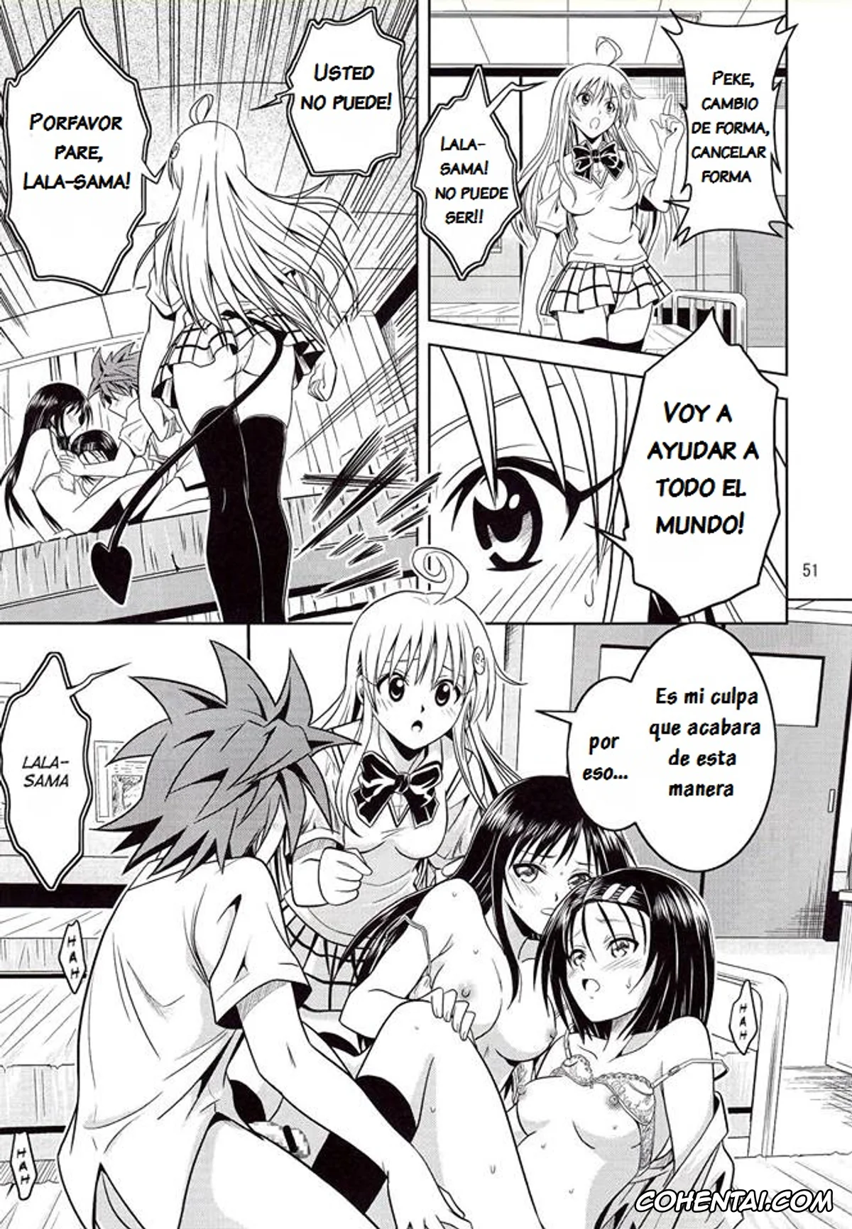 To Love-Ru xxx, Haruna Sairenji xxx, Rito Yuuki xxx, Yui Kotegawa xxx, Anoko-tachi ga Taihen na Koto ni Nattemasu (To Love-Ru), pagina 52