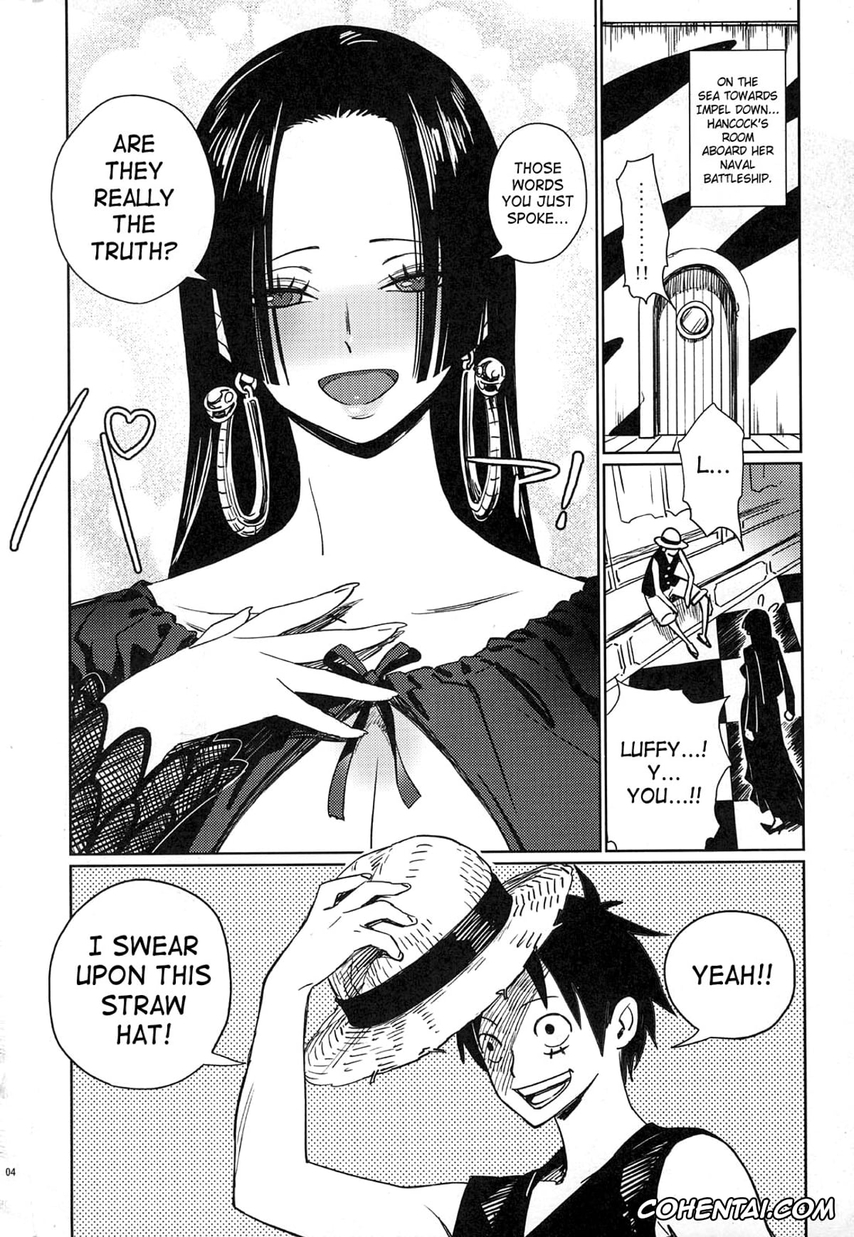 One Piece hentai, Boa Hancock hentai, Monkey D. Luffy hentai, Abura Shoukami Tsukane No.04 Hatsukoi Jotei (One Piece), pagina 3