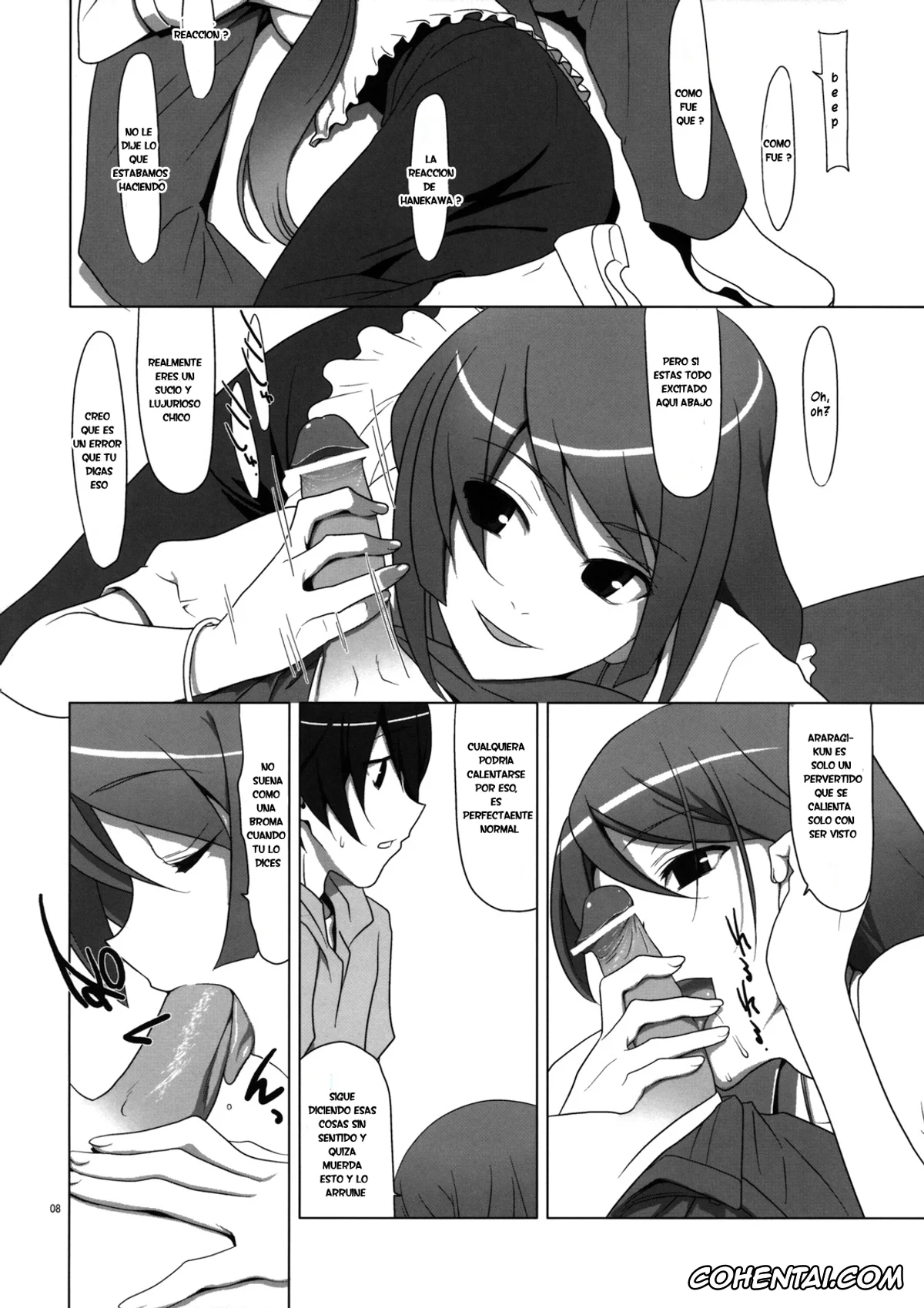 Bakemonogatari xxx, Hitagi Senjougahara xxx, Koyomi Araragi xxx, Tsubasa Hanekawa xxx, PLUNDER (Bakemonogatari), pagina 7