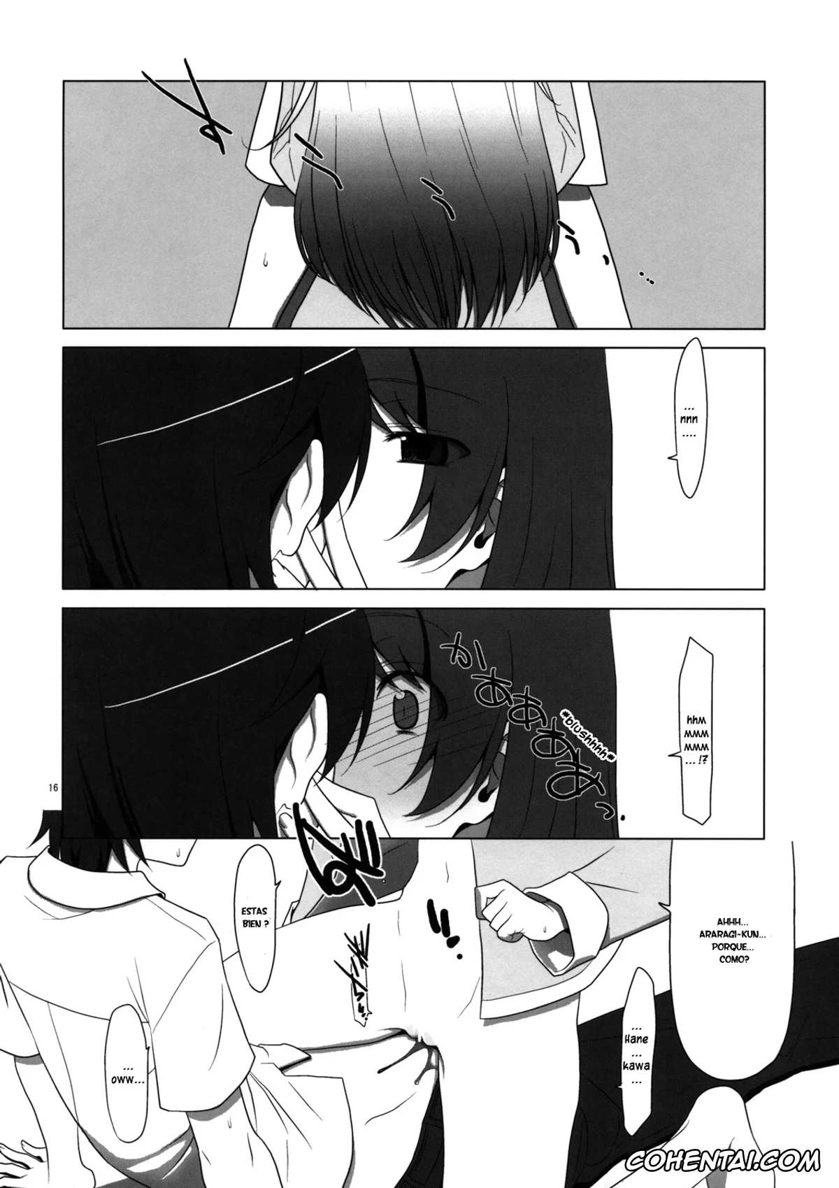 Bakemonogatari hentai, Hitagi Senjougahara hentai, Koyomi Araragi hentai, Tsubasa Hanekawa hentai, PLUNDER (Bakemonogatari), pagina 15