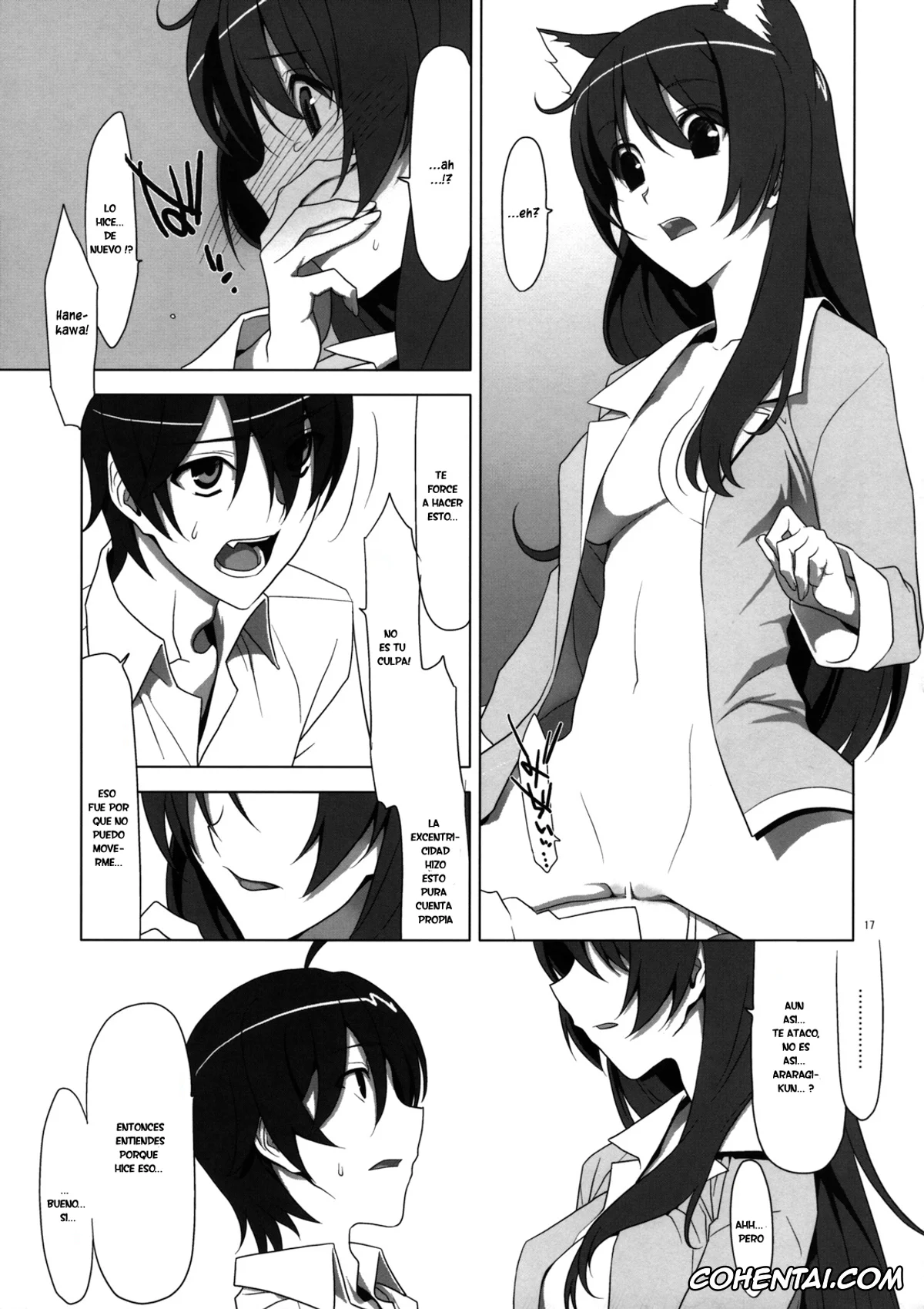 Bakemonogatari xxx, Hitagi Senjougahara xxx, Koyomi Araragi xxx, Tsubasa Hanekawa xxx, PLUNDER (Bakemonogatari), pagina 16