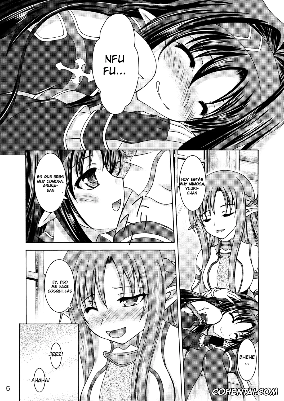 Sword Art Online porno, Asuna Yuuki porno, Yuuki Konno porno, Mother’s warmth (Sword Art Online), pagina 5