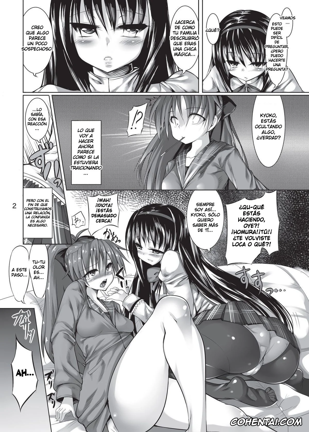 Puella Magi Madoka Magica hentai, Homura Akemi hentai, Kyouko Sakura hentai, Sayaka Miki hentai, Kyouko-chan o HomuHomu suru Hon (Puella Magi Madoka Magica), pagina 3