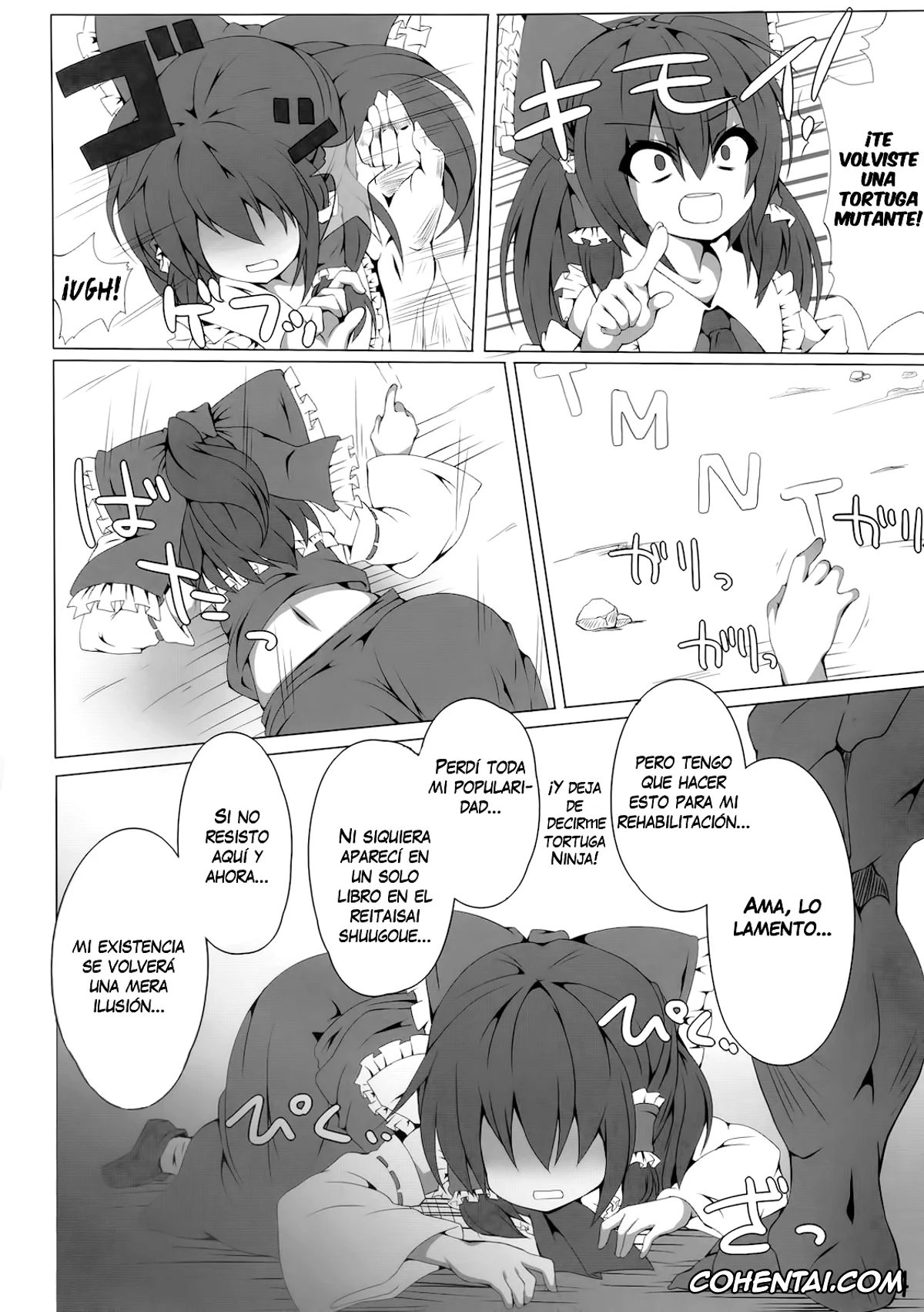 Touhou Project hentai, Reimu Hakurei hentai, Miko-san no Kichouna Sanran Shiin (Touhou Project), pagina 3