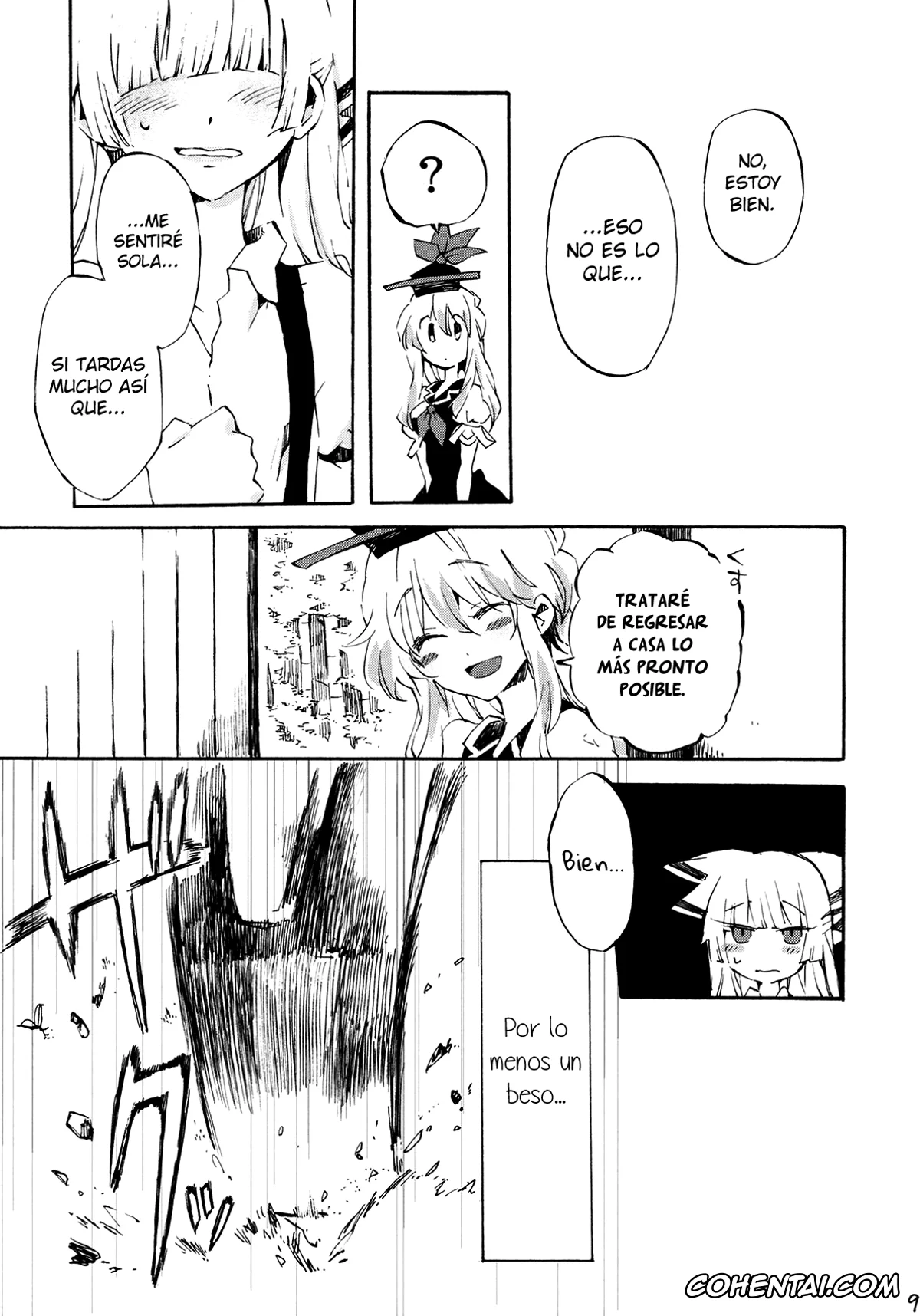 Touhou Project hentai, Fujiwara No Mokou hentai, Keine Kamishirasawa hentai, Yawarakana Pulse (Touhou Project), pagina 9