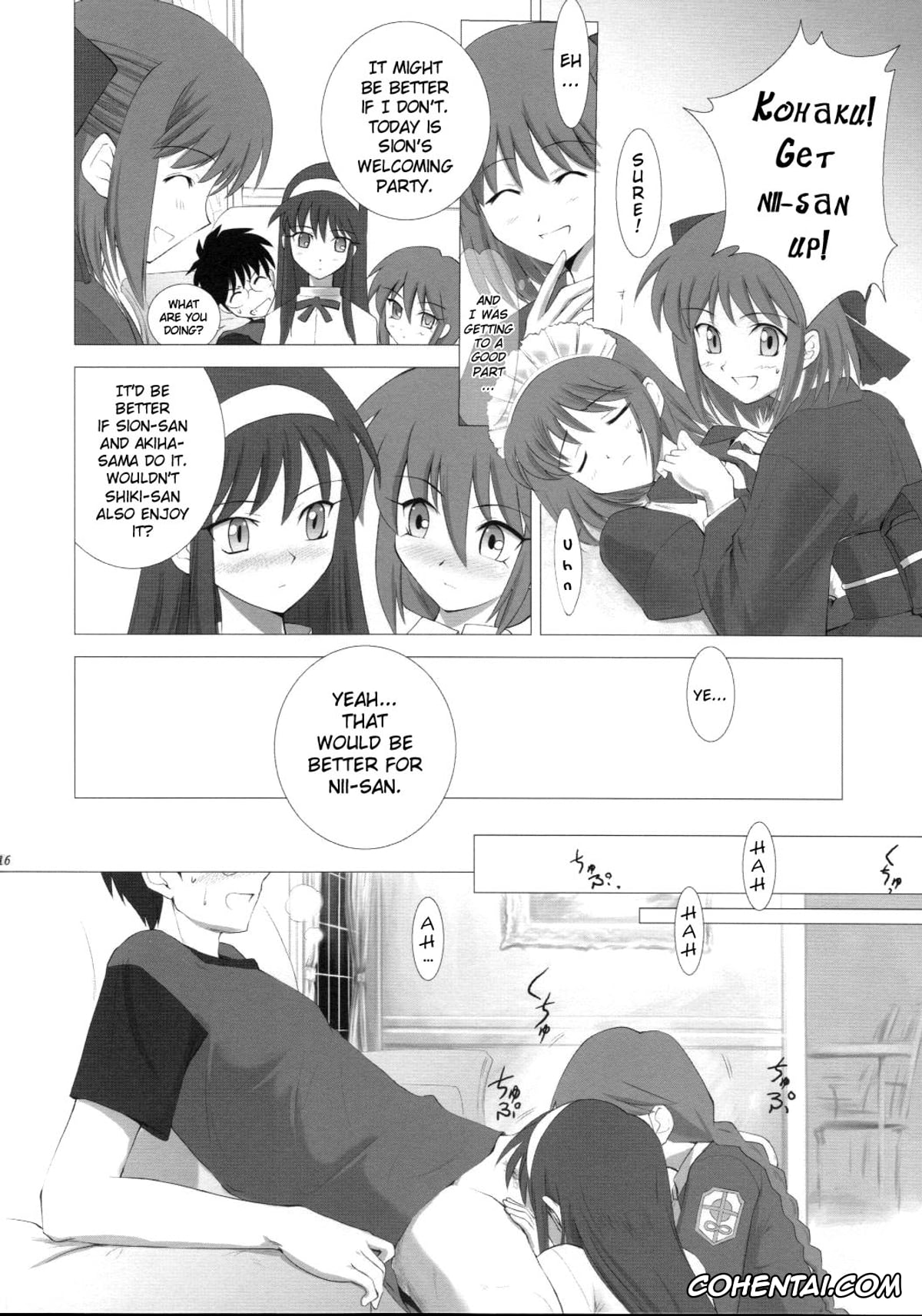 Tsukihime hentai, Akiha Tohno hentai, Hisui hentai, Kohaku hentai, Shiki Tohno hentai, Sion Eltnam Atlasia hentai, Tsukihime Complex 3 «Red» (Tsukihime), pagina 15