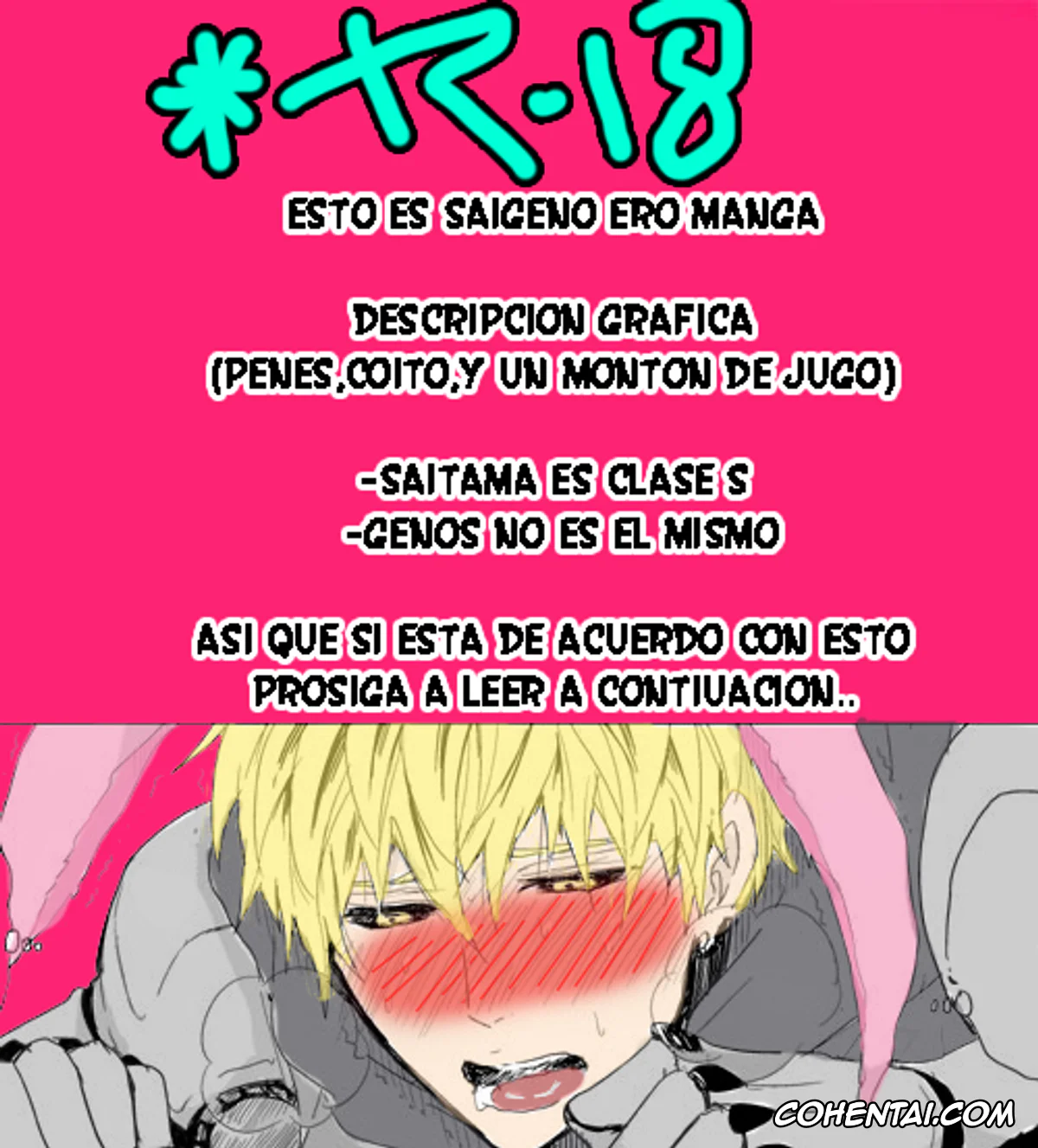 One Punch Man xxx, Genos xxx, Saitama xxx, Usamimi Jeno Manga 2 (One Punch Man), pagina 1