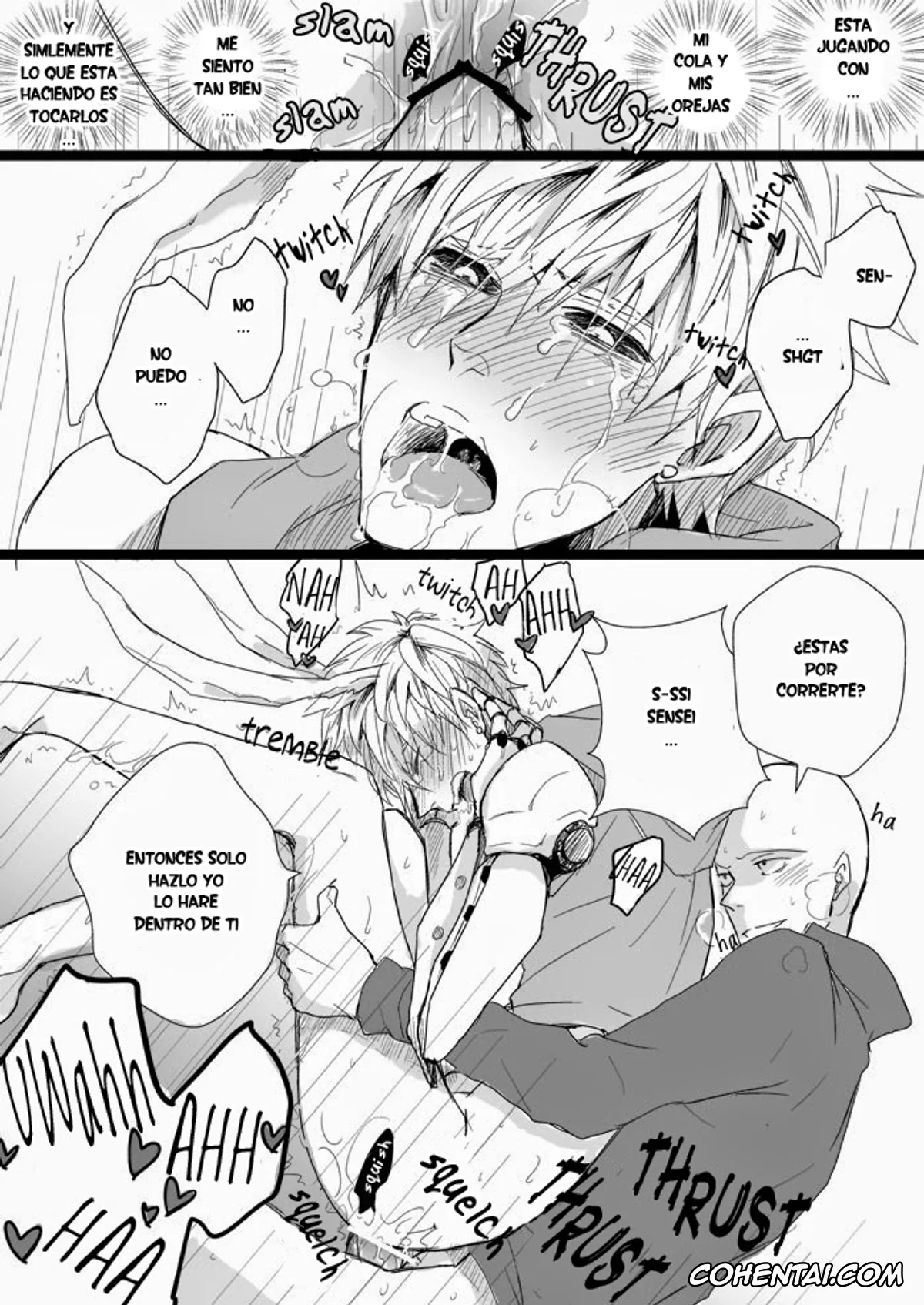 One Punch Man hentai, Genos hentai, Saitama hentai, Usamimi Jeno Manga 2 (One Punch Man), pagina 9