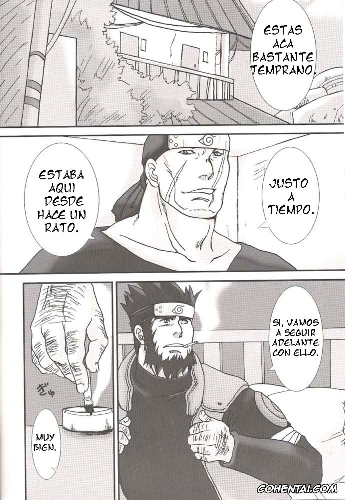 NARUTO hentai, Asuma Sarutobi hentai, Ibiki Morino hentai, Konoha Hige Jouka (Naruto), pagina 3