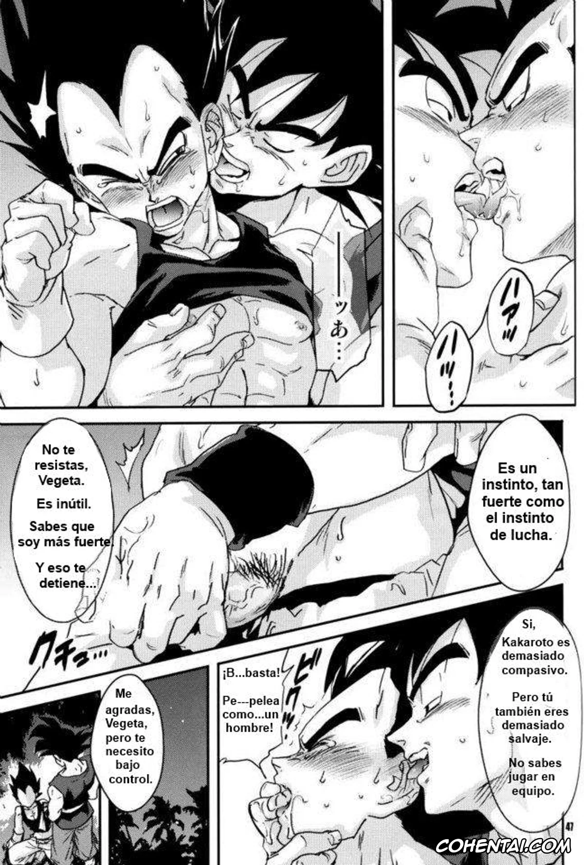 Dragon Ball Z hentai, Bardock hentai, Son Goku hentai, Vegeta hentai, Kemono-tachi wa Furusato o Mezasu (Dragon Ball Z), pagina 45