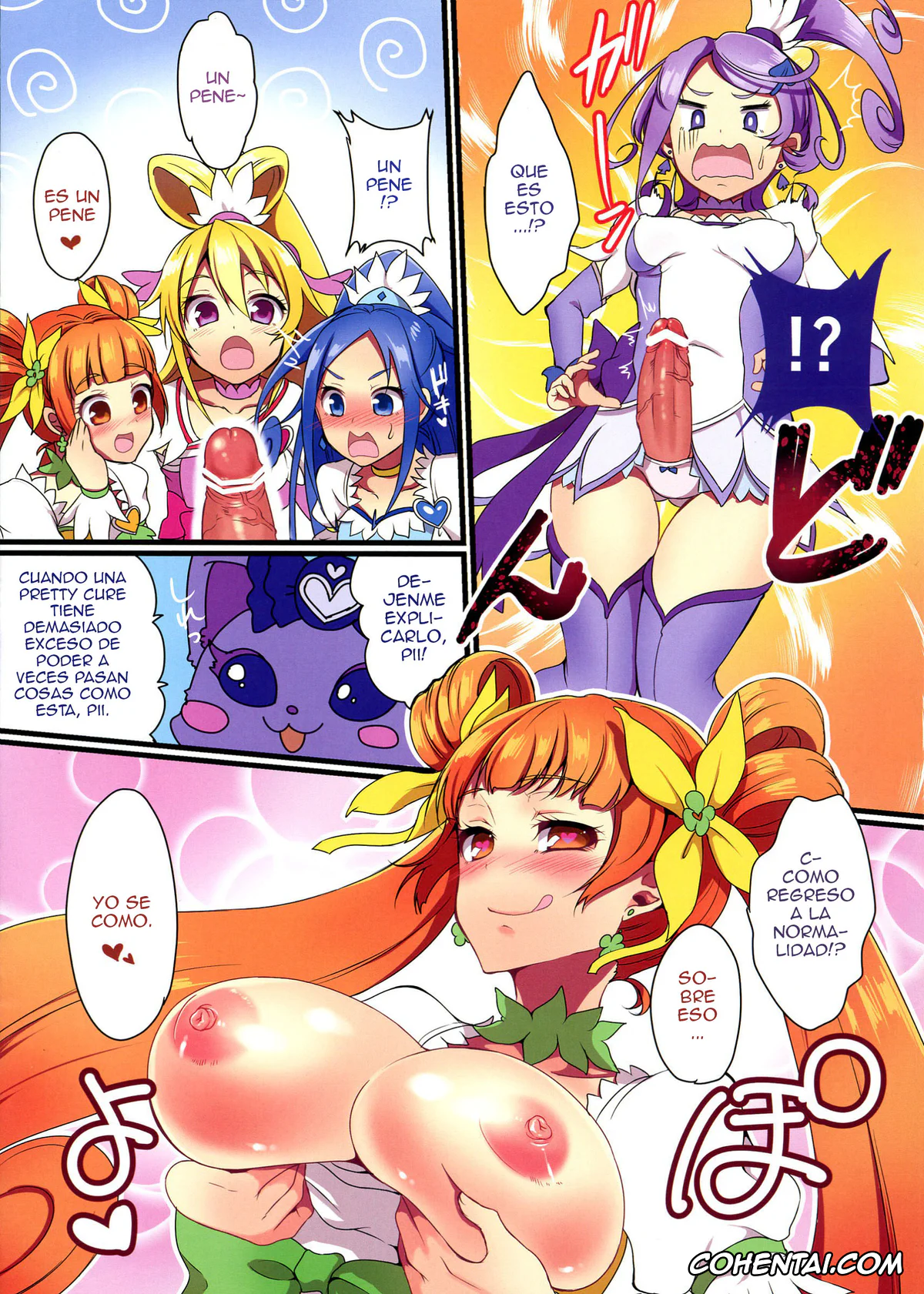 Dokidoki! Precure xxx, Cure Diamond | Rikka Hishikawa xxx, Cure Heart | Mana Aida xxx, Cure Rosetta | Alice Yotsuba xxx, Cure Sword | Makoto Kenzaki xxx, Futa Sword (Dokidoki! Precure), pagina 4