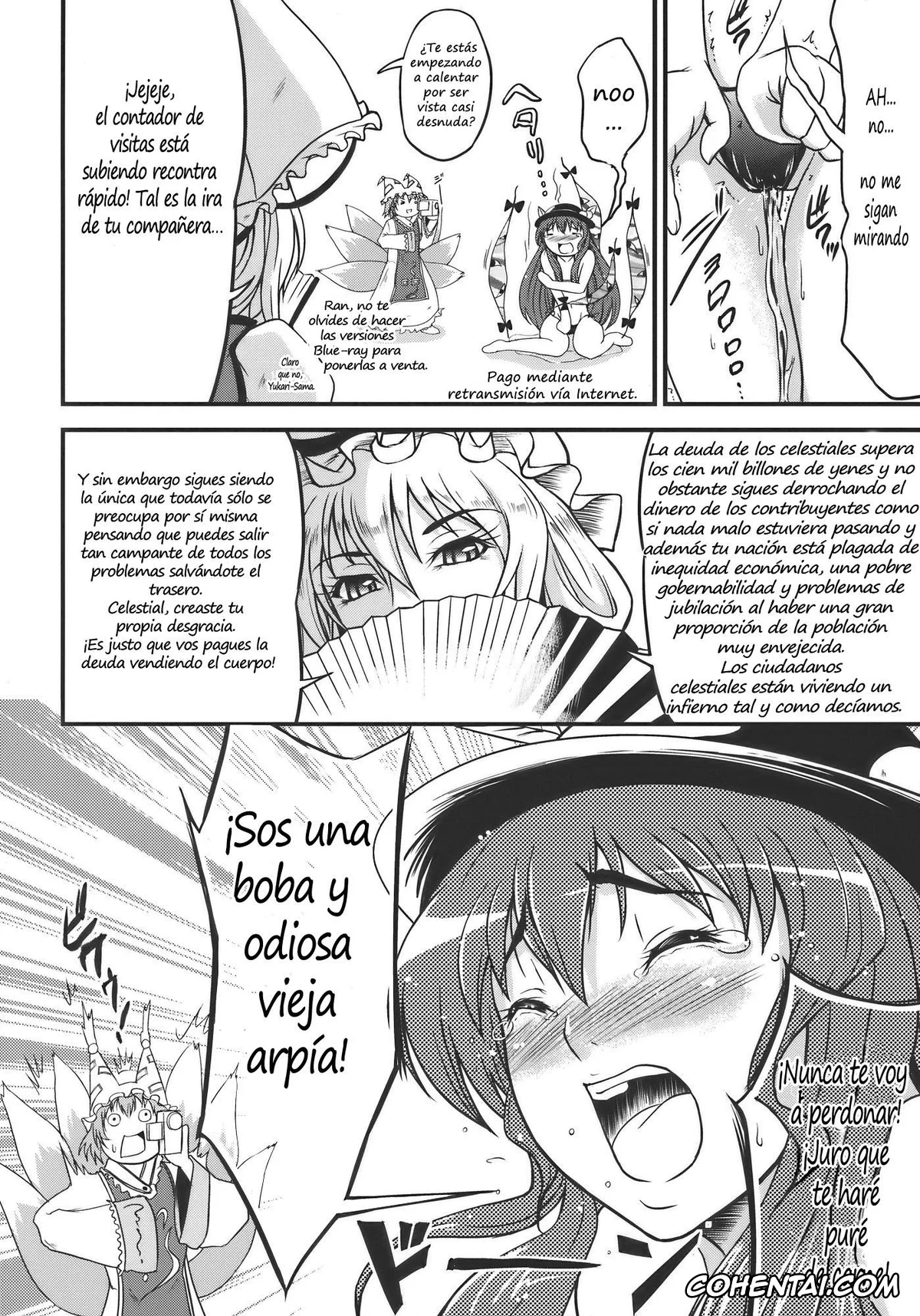 Touhou Project porno, Tenshi Hinanai porno, Yukari Yakumo porno, Touhou Hisouchin (Touhou Project), pagina 8