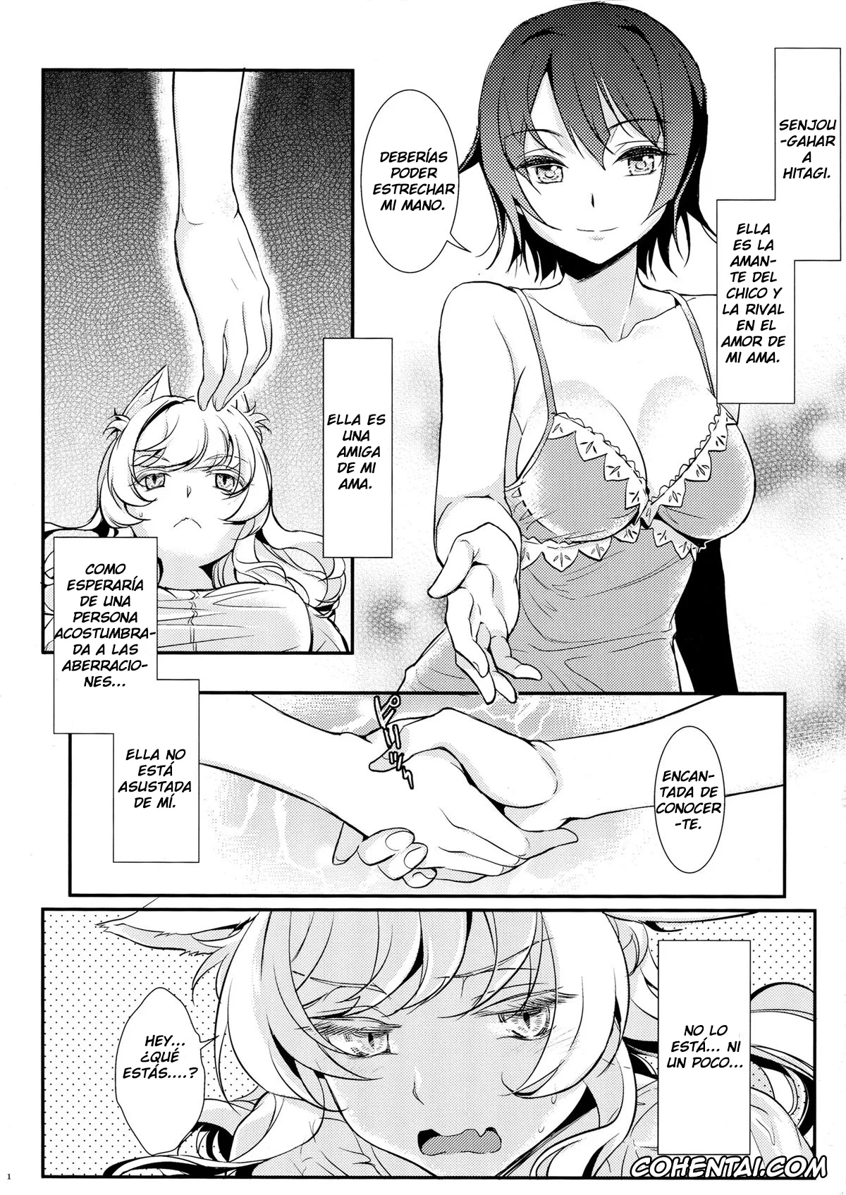 Bakemonogatari porno, Hitagi Senjougahara porno, Tsubasa Hanekawa porno, Neko Douraku (Bakemonogatari), pagina 2