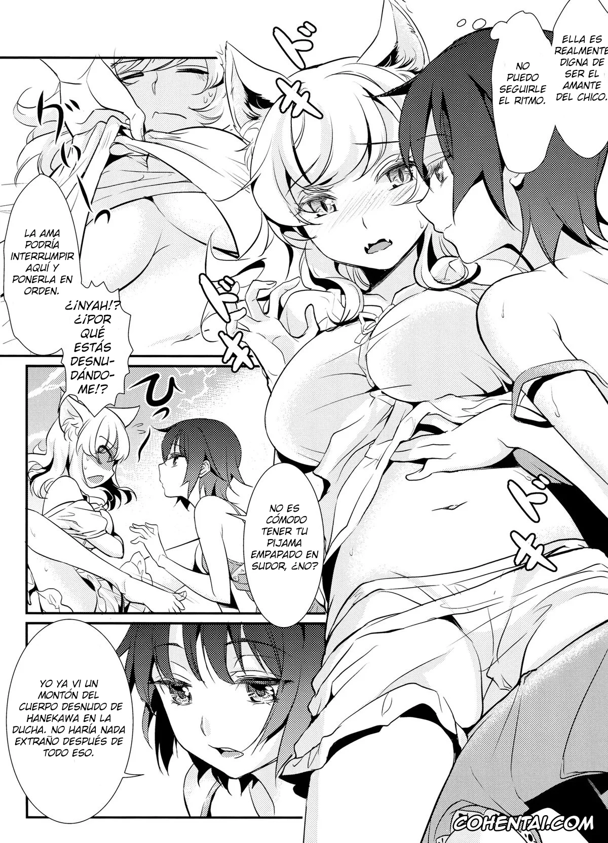Bakemonogatari porno, Hitagi Senjougahara porno, Tsubasa Hanekawa porno, Neko Douraku (Bakemonogatari), pagina 5