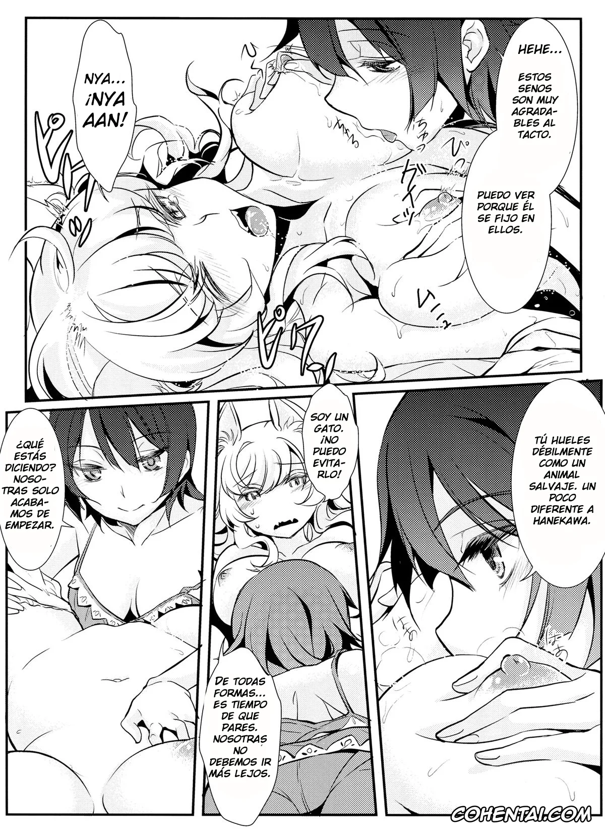 Bakemonogatari porno, Hitagi Senjougahara porno, Tsubasa Hanekawa porno, Neko Douraku (Bakemonogatari), pagina 8