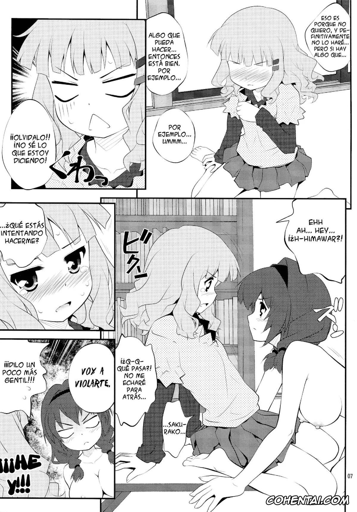 YuruYuri hentai, Himawari Furutani hentai, Sakurako Ohmuro hentai, Himegoto Flowers 2 (YuruYuri), pagina 6