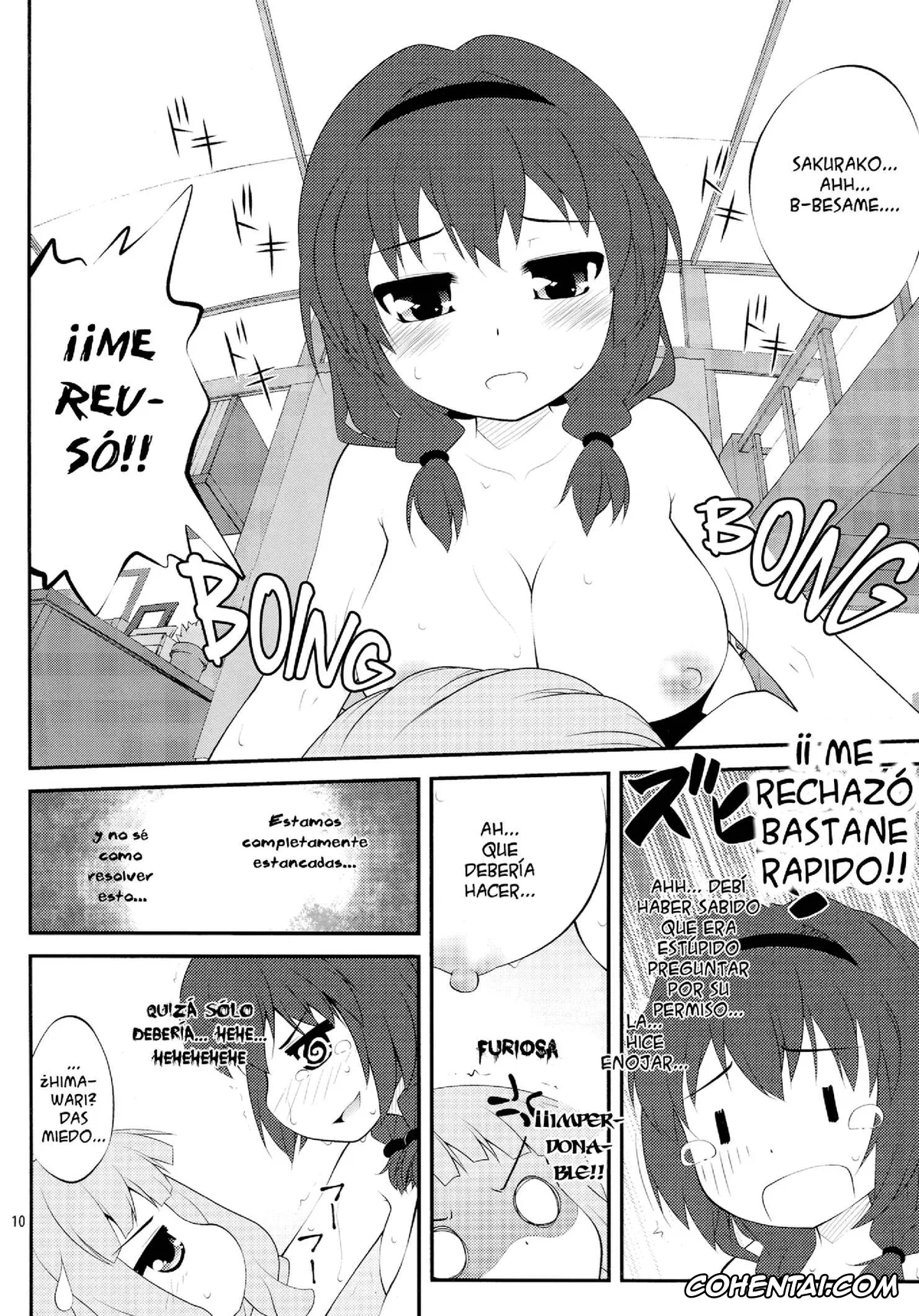 YuruYuri hentai, Himawari Furutani hentai, Sakurako Ohmuro hentai, Himegoto Flowers 2 (YuruYuri), pagina 9