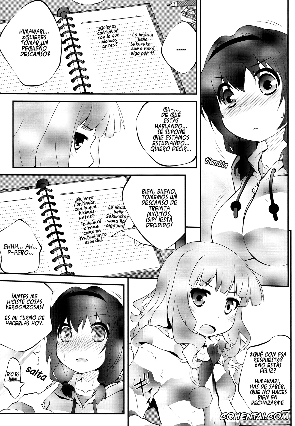 YuruYuri hentai, Himawari Furutani hentai, Sakurako Ohmuro hentai, Himegoto Flowers 4 (YuruYuri), pagina 9