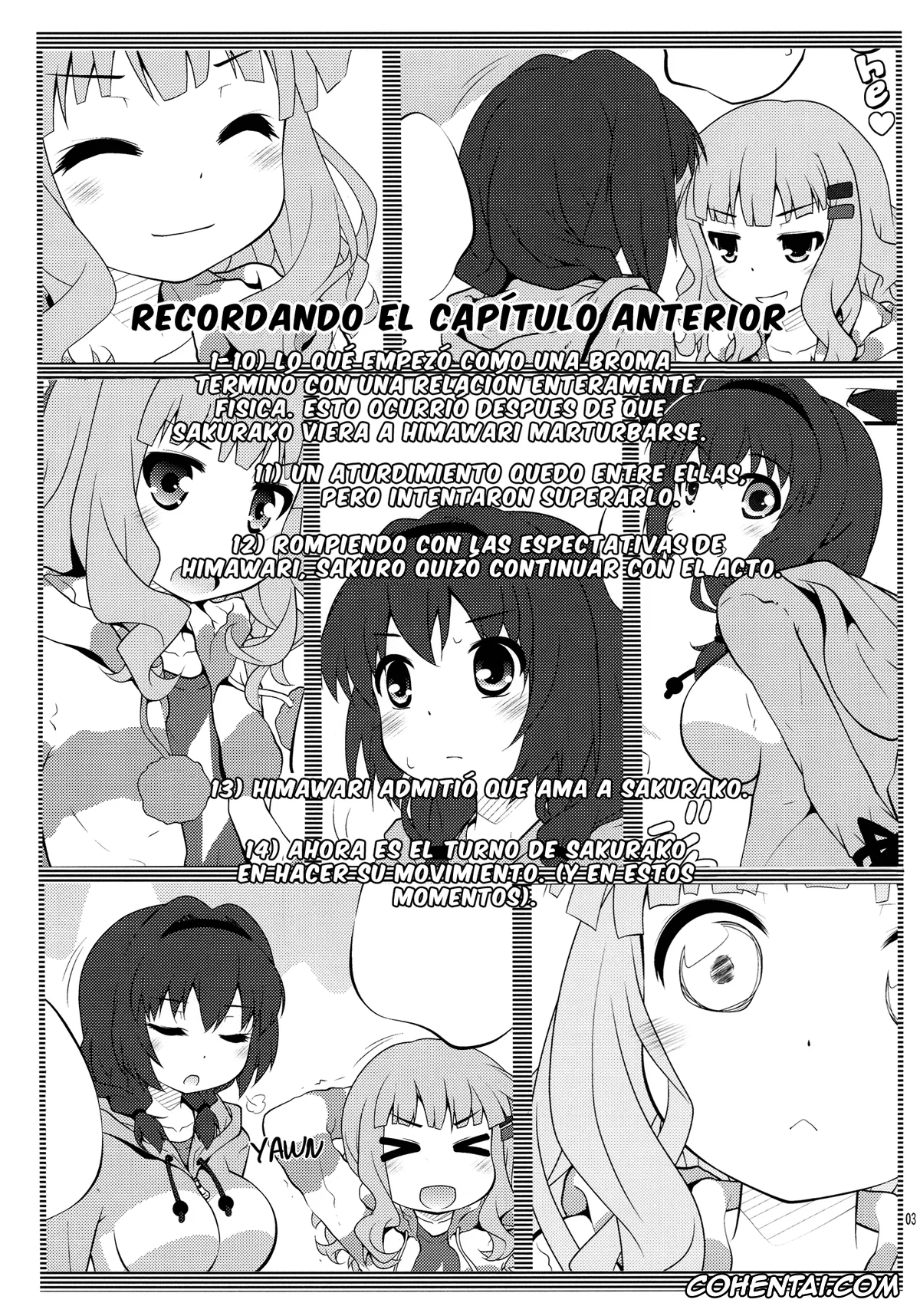 YuruYuri hentai, Hanako Oomuro hentai, Himawari Furutani hentai, Sakurako Ohmuro hentai, Himegoto Flowers 5 (YuruYuri), pagina 3