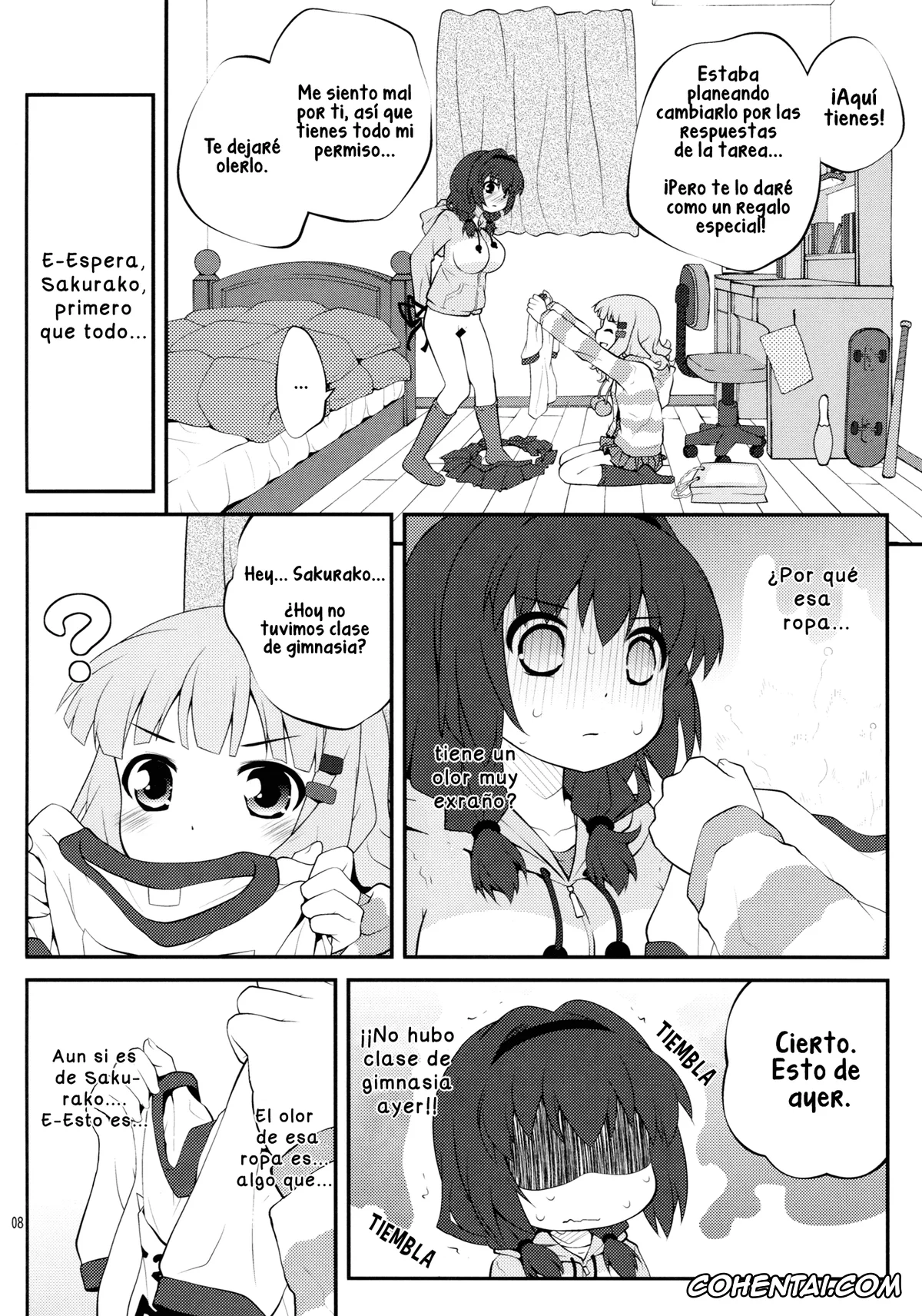 YuruYuri porno, Hanako Oomuro porno, Himawari Furutani porno, Sakurako Ohmuro porno, Himegoto Flowers 5 (YuruYuri), pagina 8