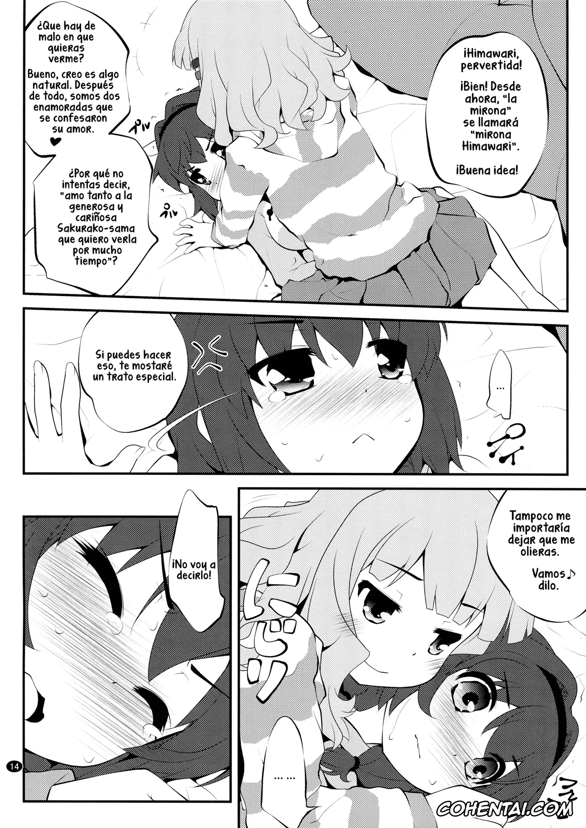 YuruYuri porno, Hanako Oomuro porno, Himawari Furutani porno, Sakurako Ohmuro porno, Himegoto Flowers 6 (YuruYuri), pagina 14