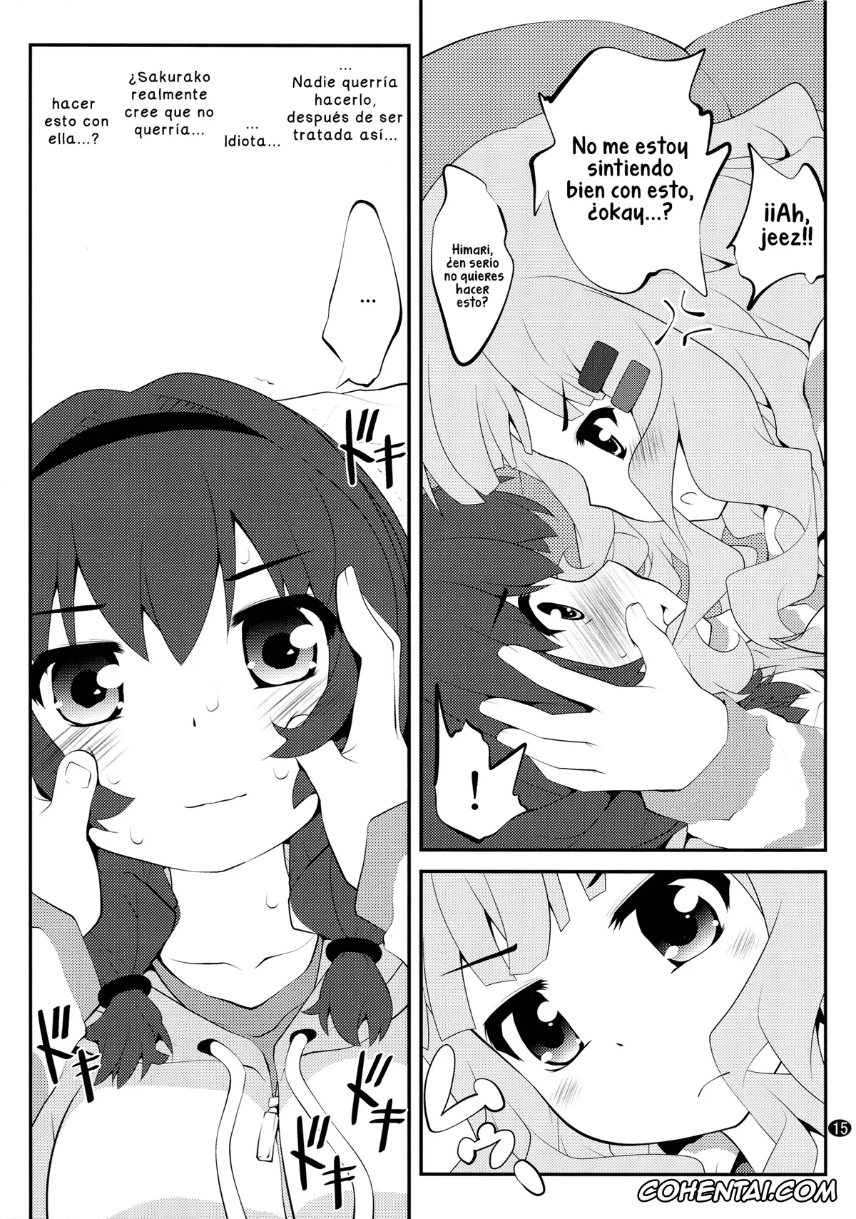 YuruYuri hentai, Hanako Oomuro hentai, Himawari Furutani hentai, Sakurako Ohmuro hentai, Himegoto Flowers 6 (YuruYuri), pagina 15