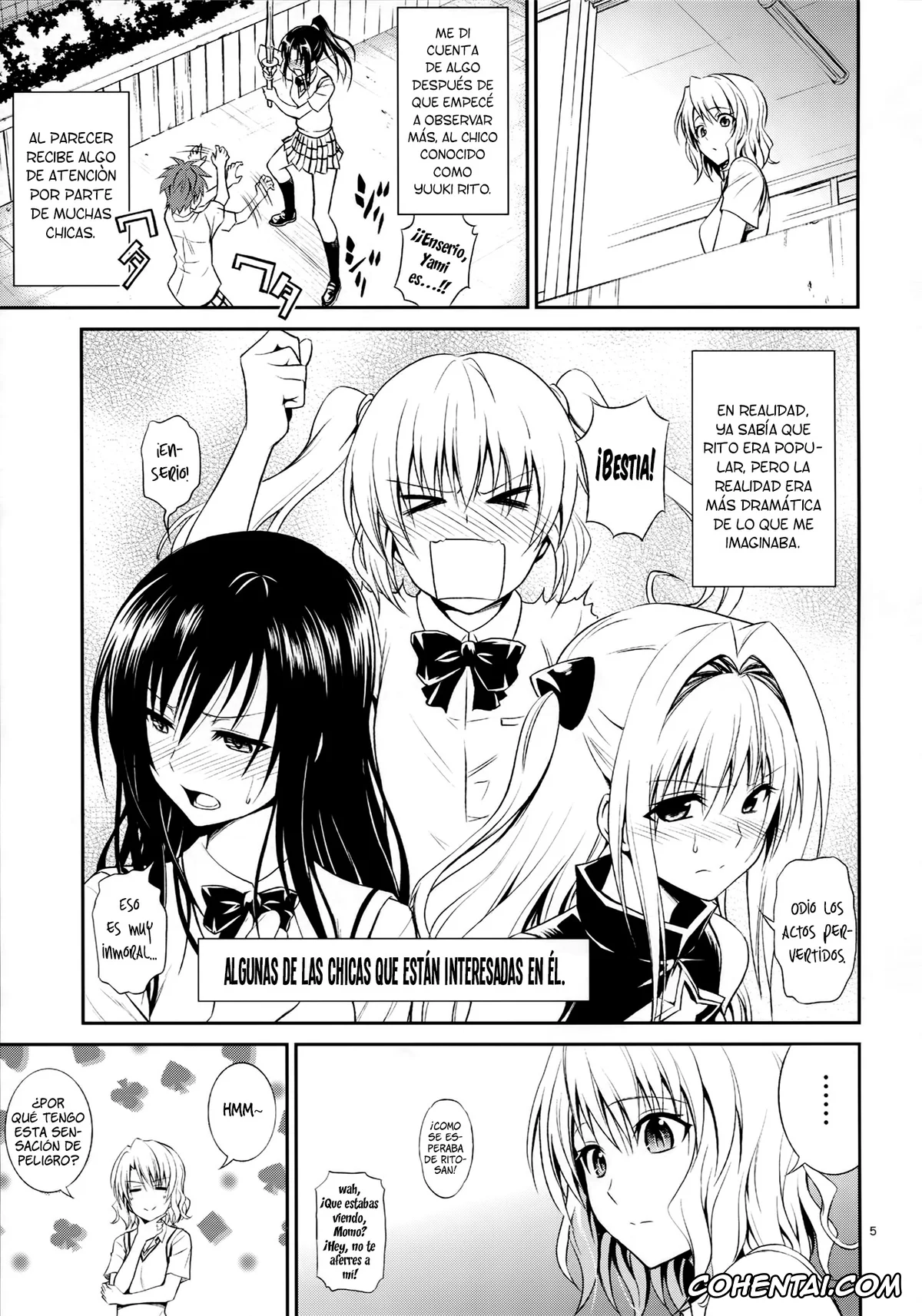 To Love-Ru porno, Risa Momioka porno, Rito Yuuki porno, Momioka no Hatsujou (To Love-Ru), pagina 5