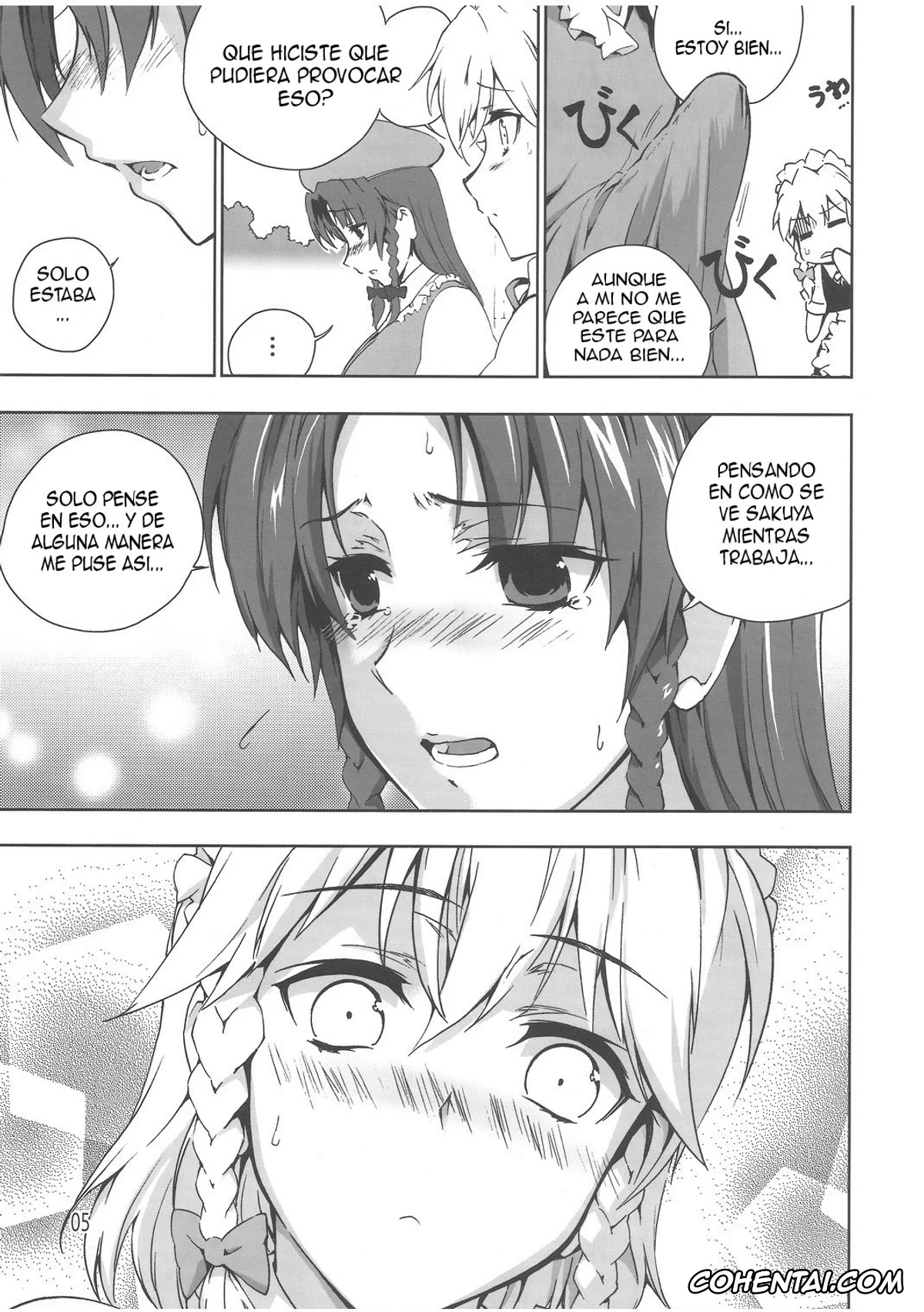 Touhou Project hentai, Hong Meiling hentai, Sakuya Izayoi hentai, Chinese Kaichuudokei (Touhou Project), pagina 6