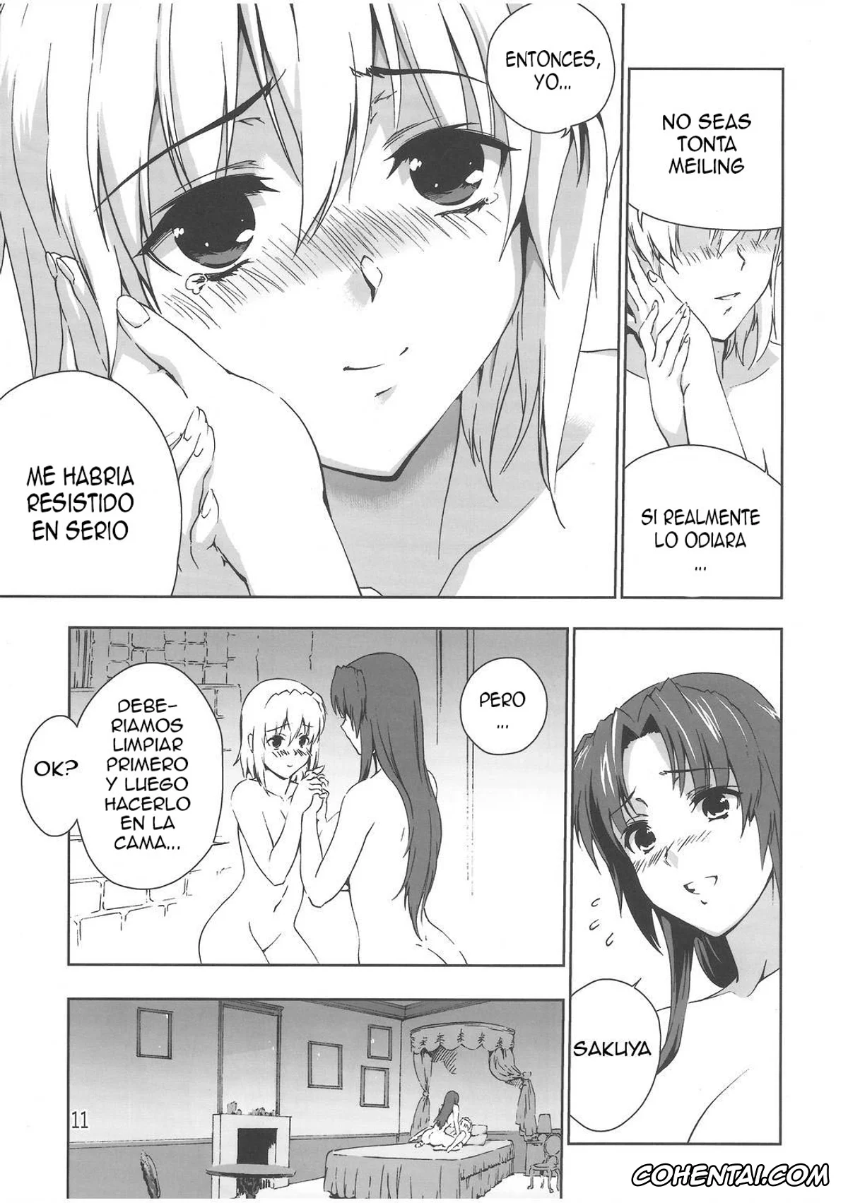 Touhou Project hentai, Hong Meiling hentai, Sakuya Izayoi hentai, Chinese Kaichuudokei (Touhou Project), pagina 12