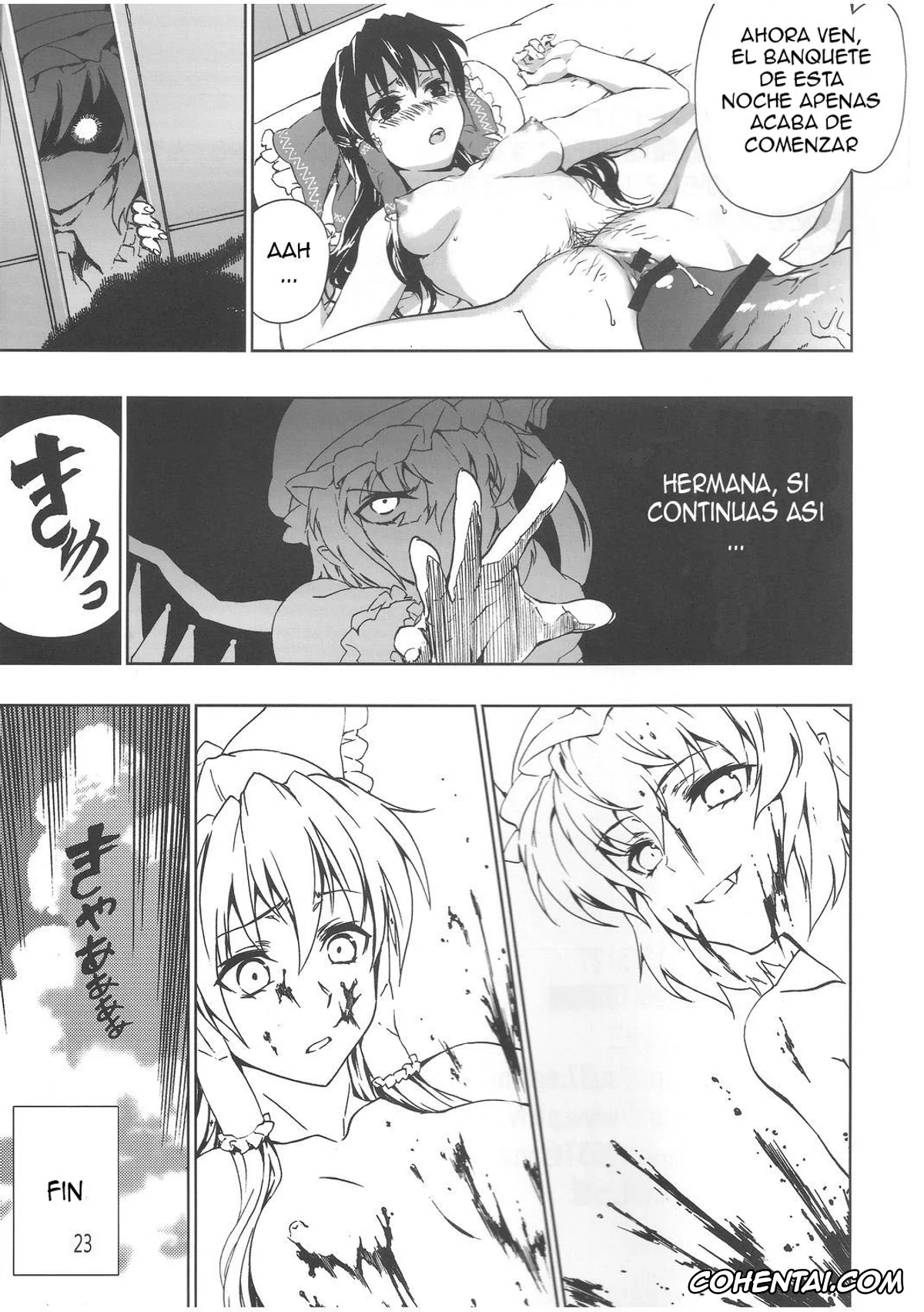 Touhou Project hentai, Hong Meiling hentai, Sakuya Izayoi hentai, Chinese Kaichuudokei (Touhou Project), pagina 24