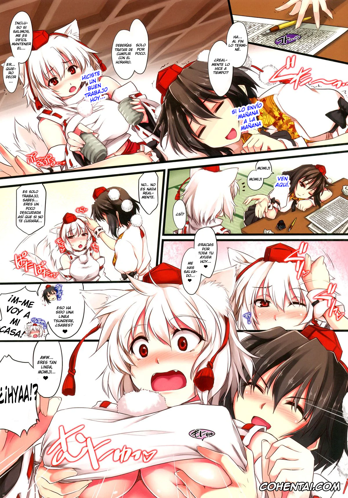 Touhou Project hentai, Aya Shameimaru hentai, Momiji Inubashiri hentai, Kuro-Shiro Trick Girls (Touhou Project), pagina 3