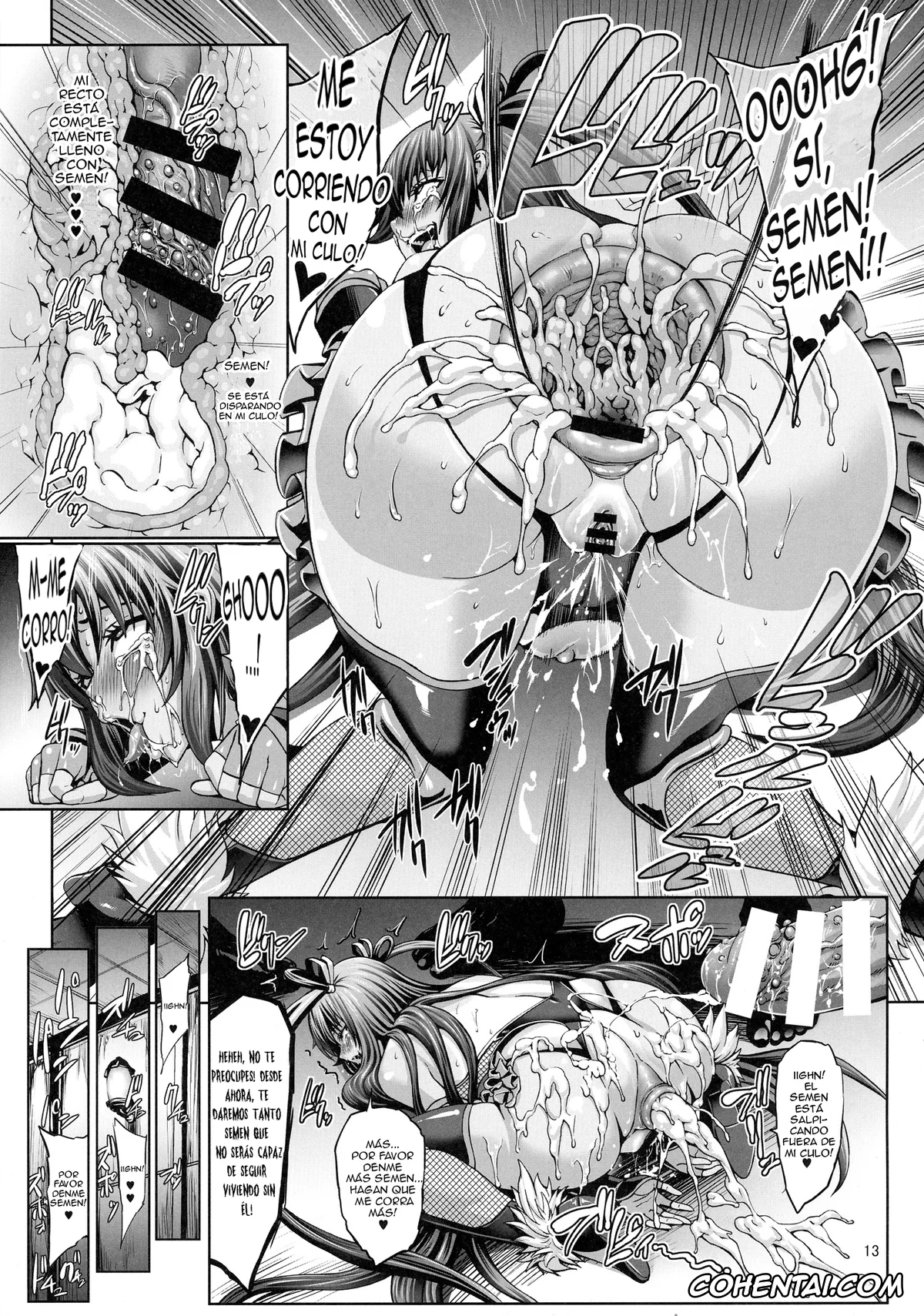 Taimanin Yukikaze hentai, Shiranui Mizuki hentai, Yukikaze Mizuki hentai, Taimanin Buta Ochi Oyako + Omake Bon (Taimanin Yukikaze), pagina 15