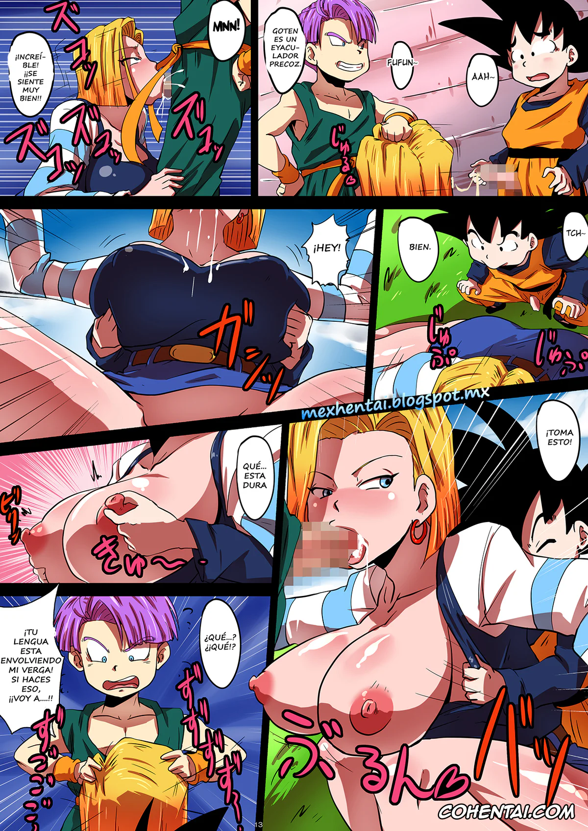 Dragon Ball Z xxx, Android 18 xxx, Krillin xxx, Son Goten xxx, Trunks Briefs xxx, SHOTACON HOLE Shinkon Hitozuma 18-gou no Tsukinai Seiyoku (Dragon Ball Z), pagina 13