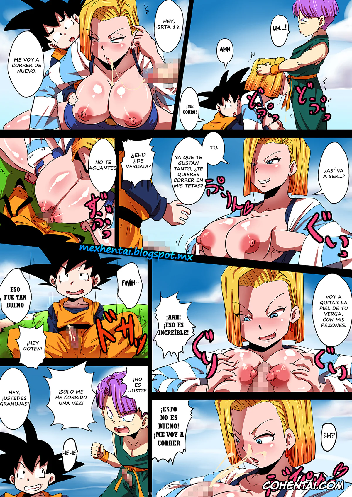 Dragon Ball Z porno, Android 18 porno, Krillin porno, Son Goten porno, Trunks Briefs porno, SHOTACON HOLE Shinkon Hitozuma 18-gou no Tsukinai Seiyoku (Dragon Ball Z), pagina 14