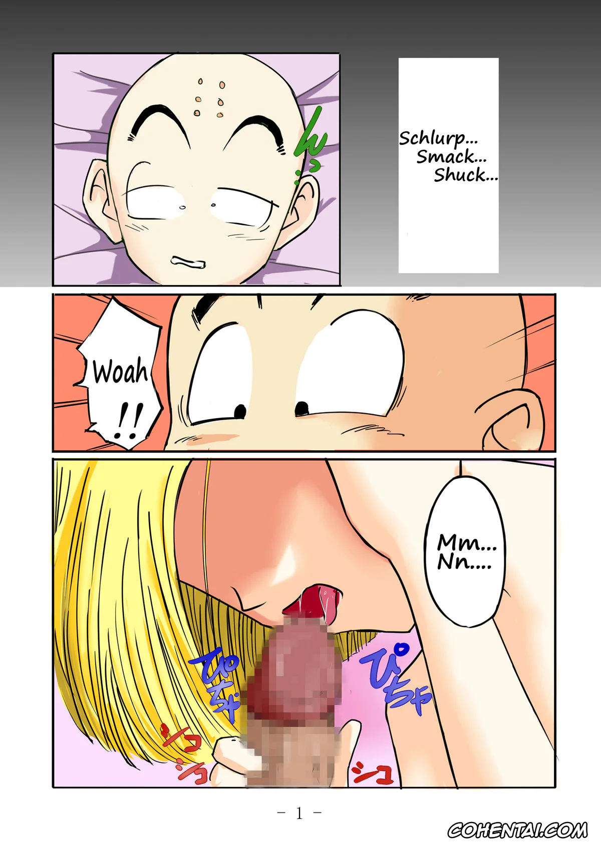 Dragon Ball Z porno, Android 18 porno, Krillin porno, Sourou Krillin Renzoku Shasei Kyousei Ninshin (Dragon Ball Z), pagina 2
