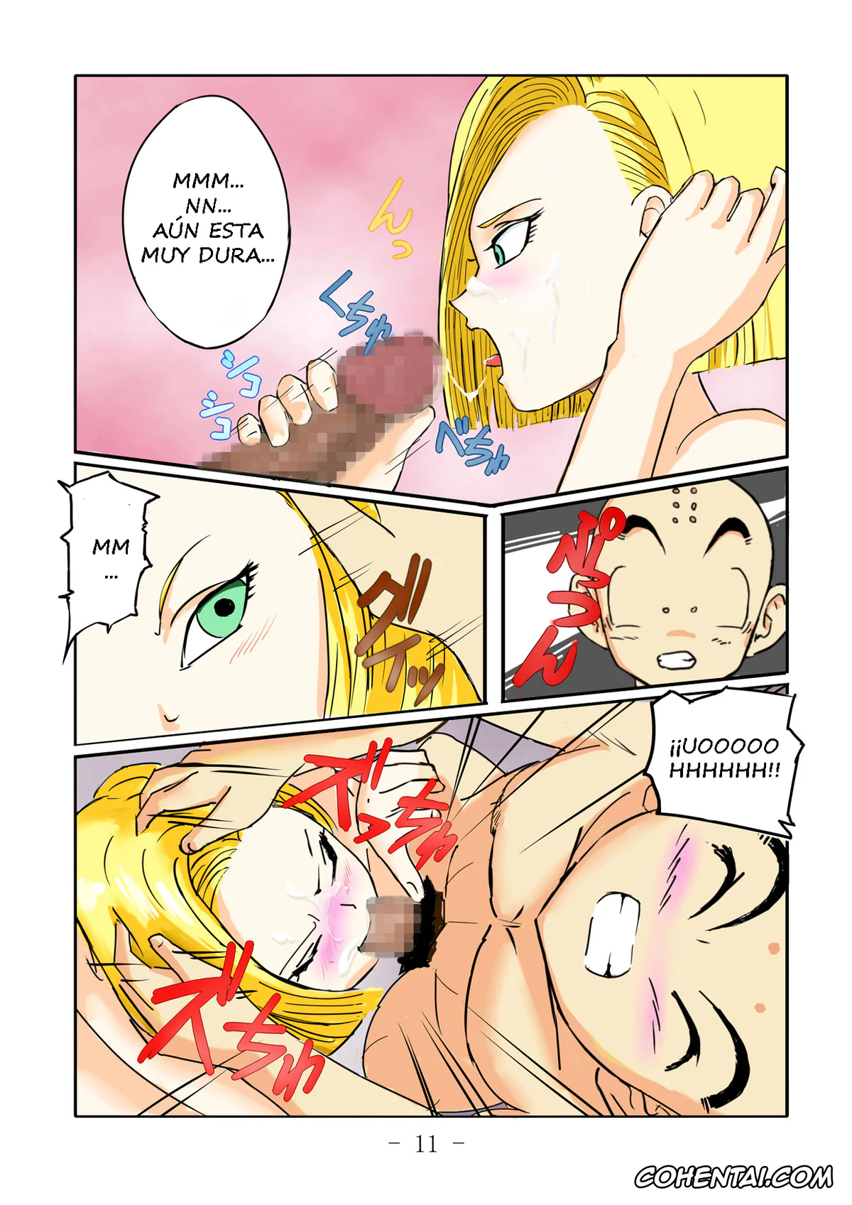 Dragon Ball Z porno, Android 18 porno, Krillin porno, Sourou Krillin Renzoku Shasei Kyousei Ninshin (Dragon Ball Z), pagina 11