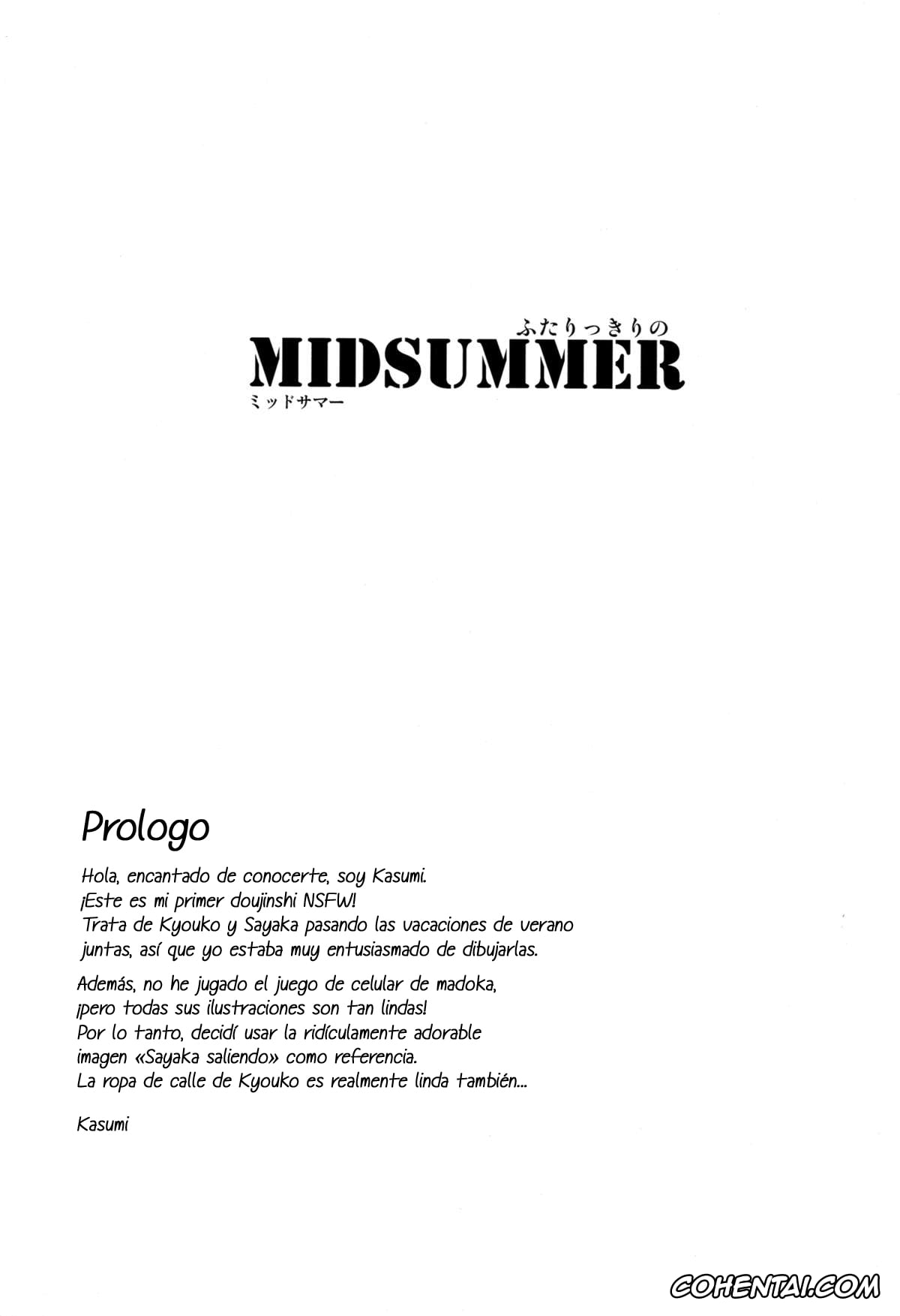 Puella Magi Madoka Magica porno, Kyouko Sakura porno, Sayaka Miki porno, Futarikkiri no MIDSUMMER (Puella Magi Madoka Magica), pagina 2