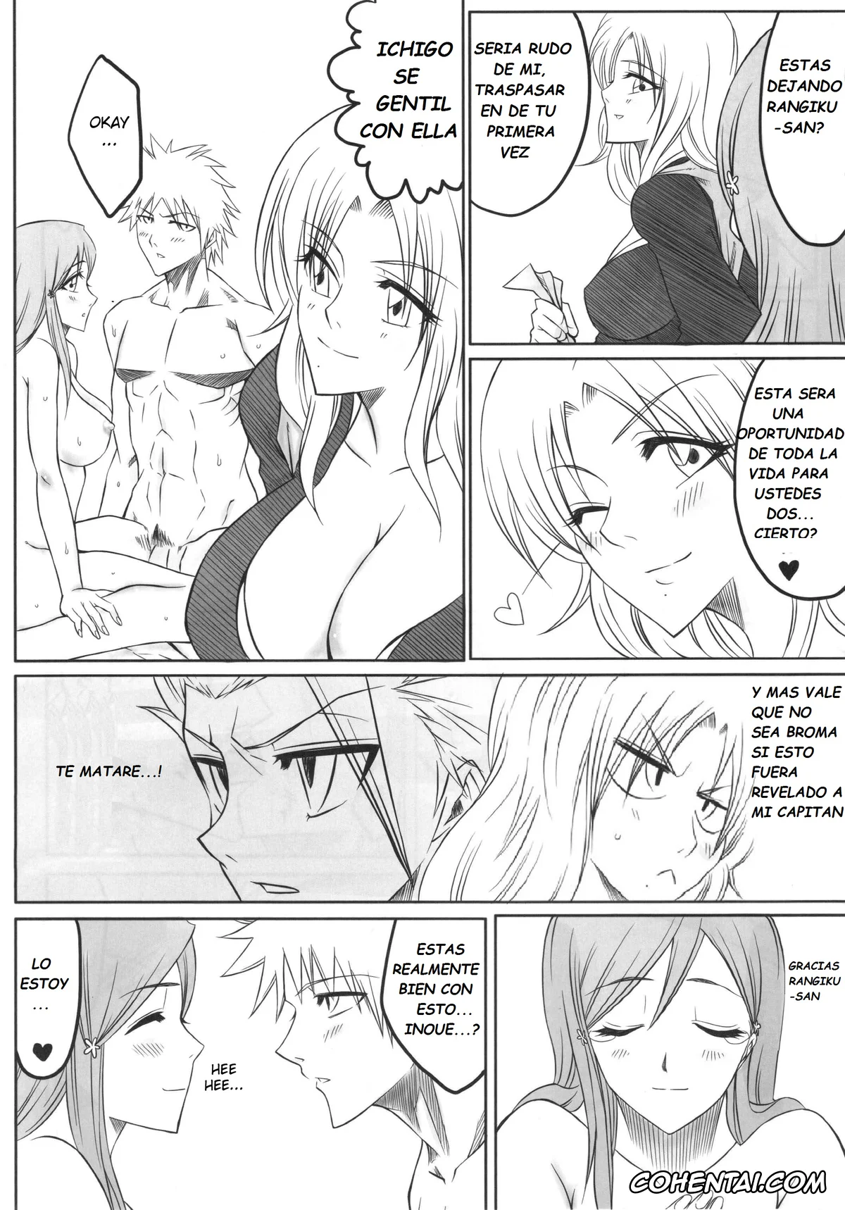 Bleach porno, Ichigo Kurosaki porno, Orihime Inoue porno, Rangiku Matsumoto porno, Ori (Bleach), pagina 14