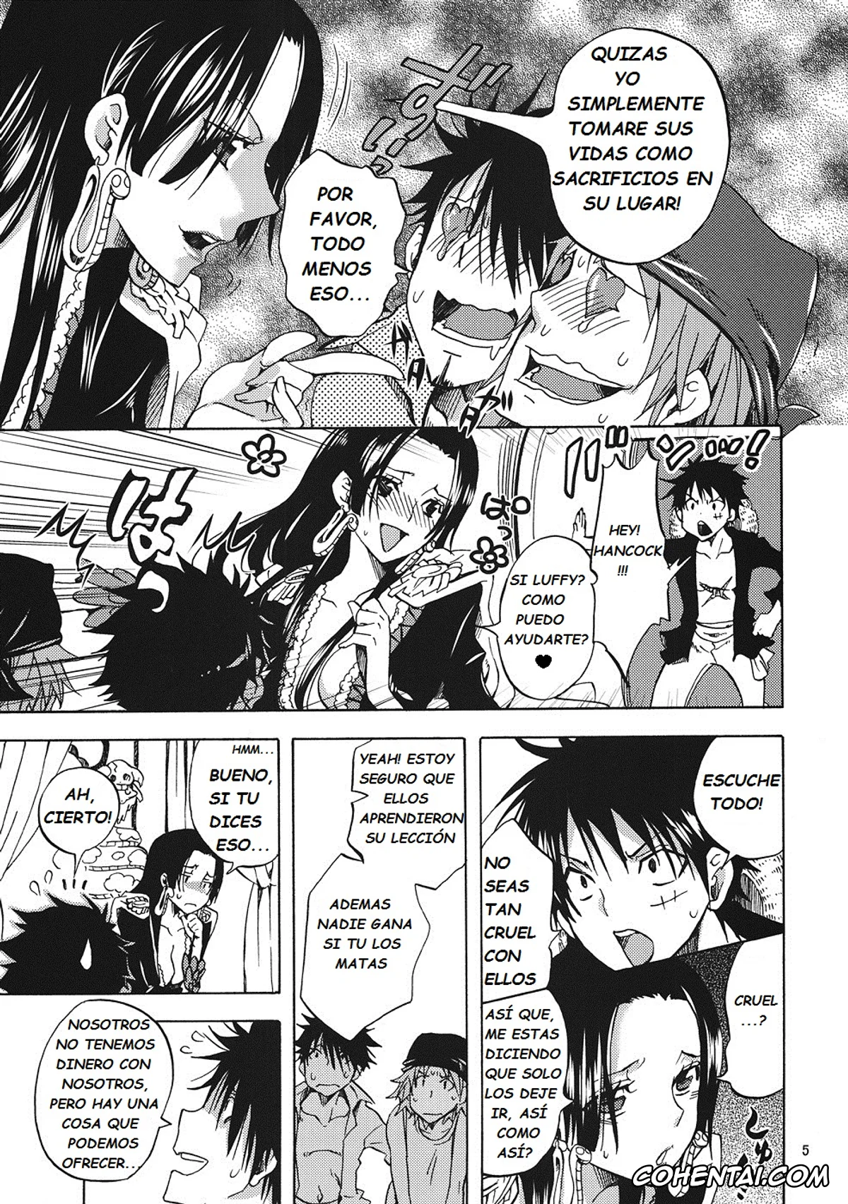 One Piece xxx, Boa Hancock xxx, Monkey D. Luffy xxx, Gohoushi Jotei (One Piece), pagina 4