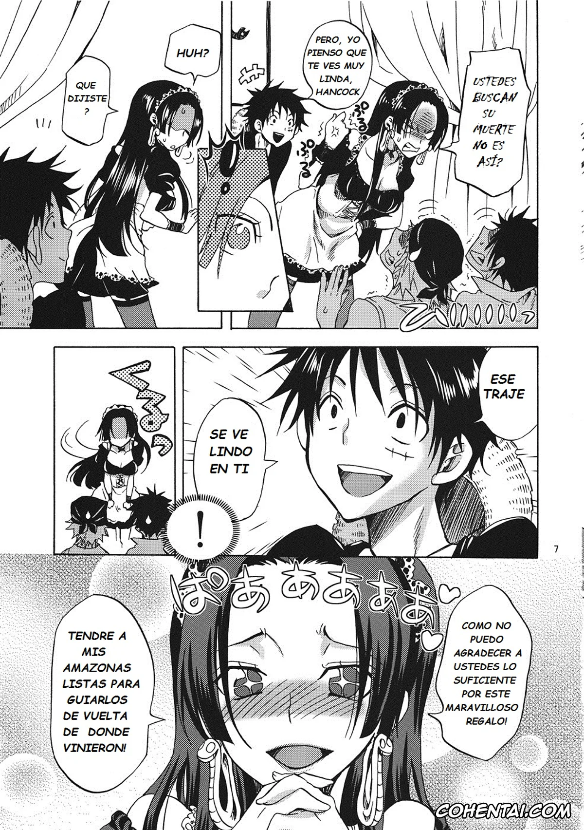 One Piece hentai, Boa Hancock hentai, Monkey D. Luffy hentai, Gohoushi Jotei (One Piece), pagina 6