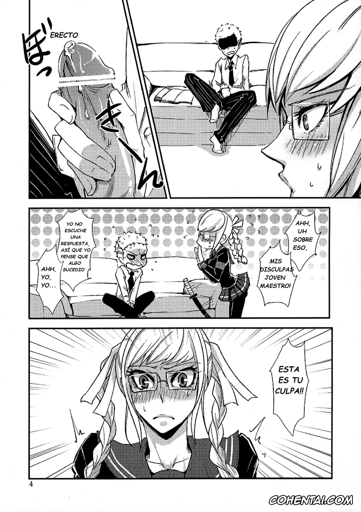 Danganronpa hentai, Fuyuhiko Kuzuryu hentai, Peko Pekoyama hentai, peko (Danganronpa), pagina 3