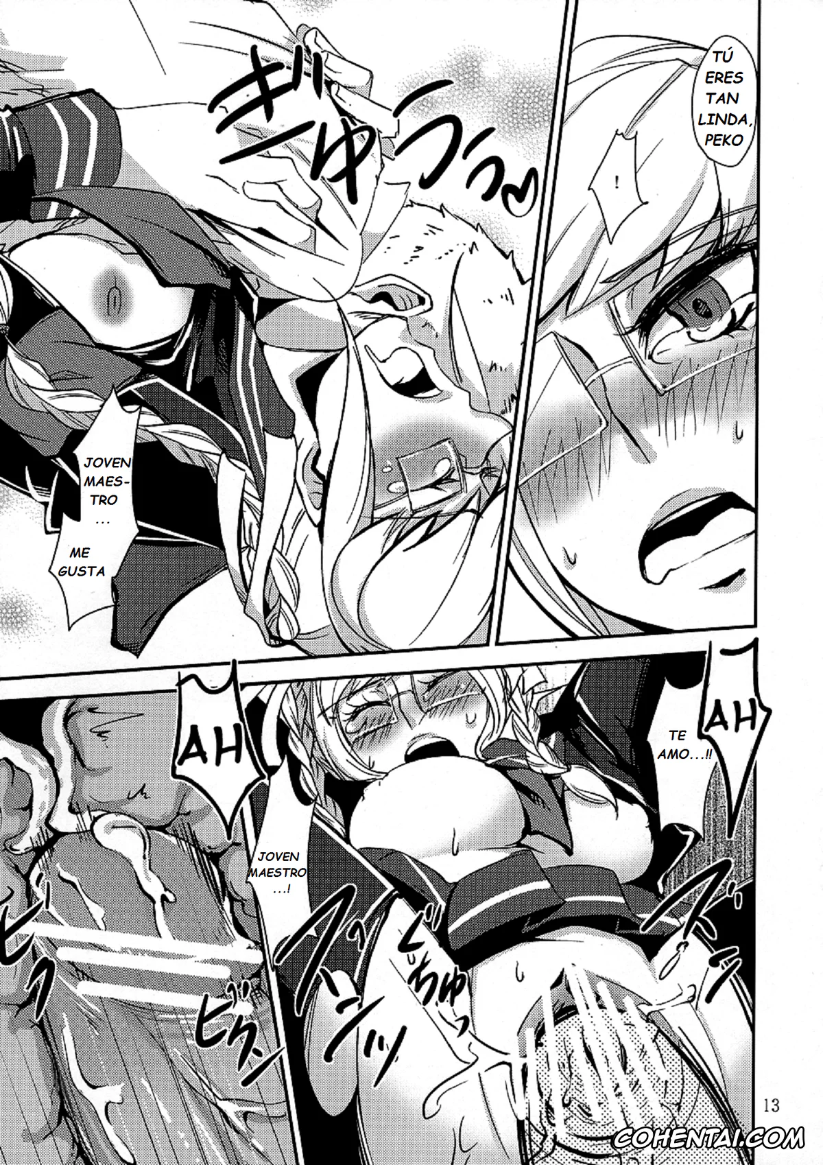 Danganronpa hentai, Fuyuhiko Kuzuryu hentai, Peko Pekoyama hentai, peko (Danganronpa), pagina 12